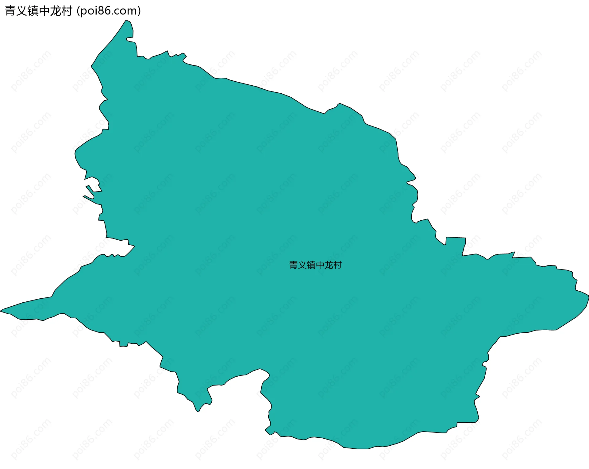 青义镇中龙村边界地图
