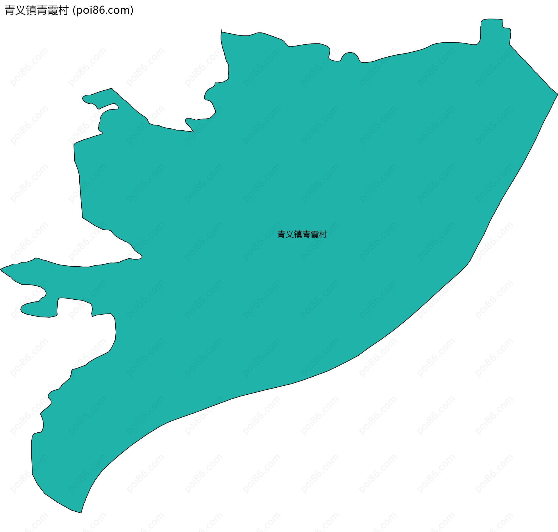 青义镇青霞村边界地图
