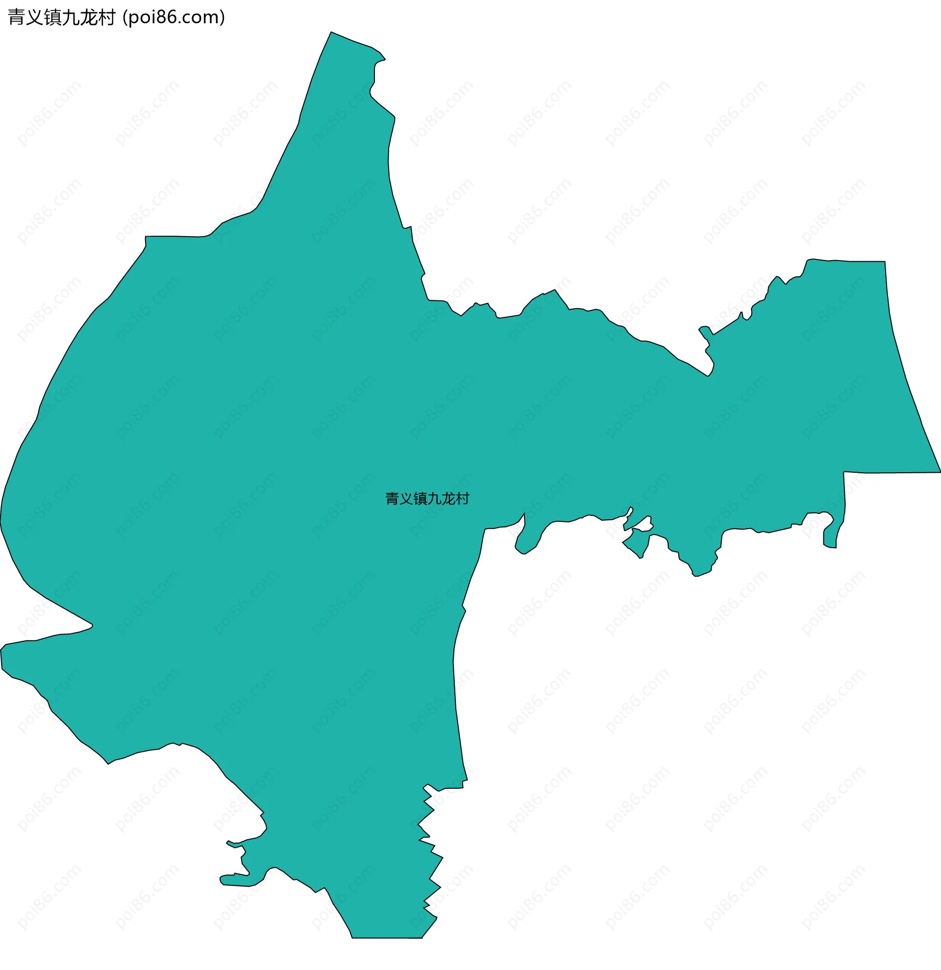 青义镇九龙村边界地图