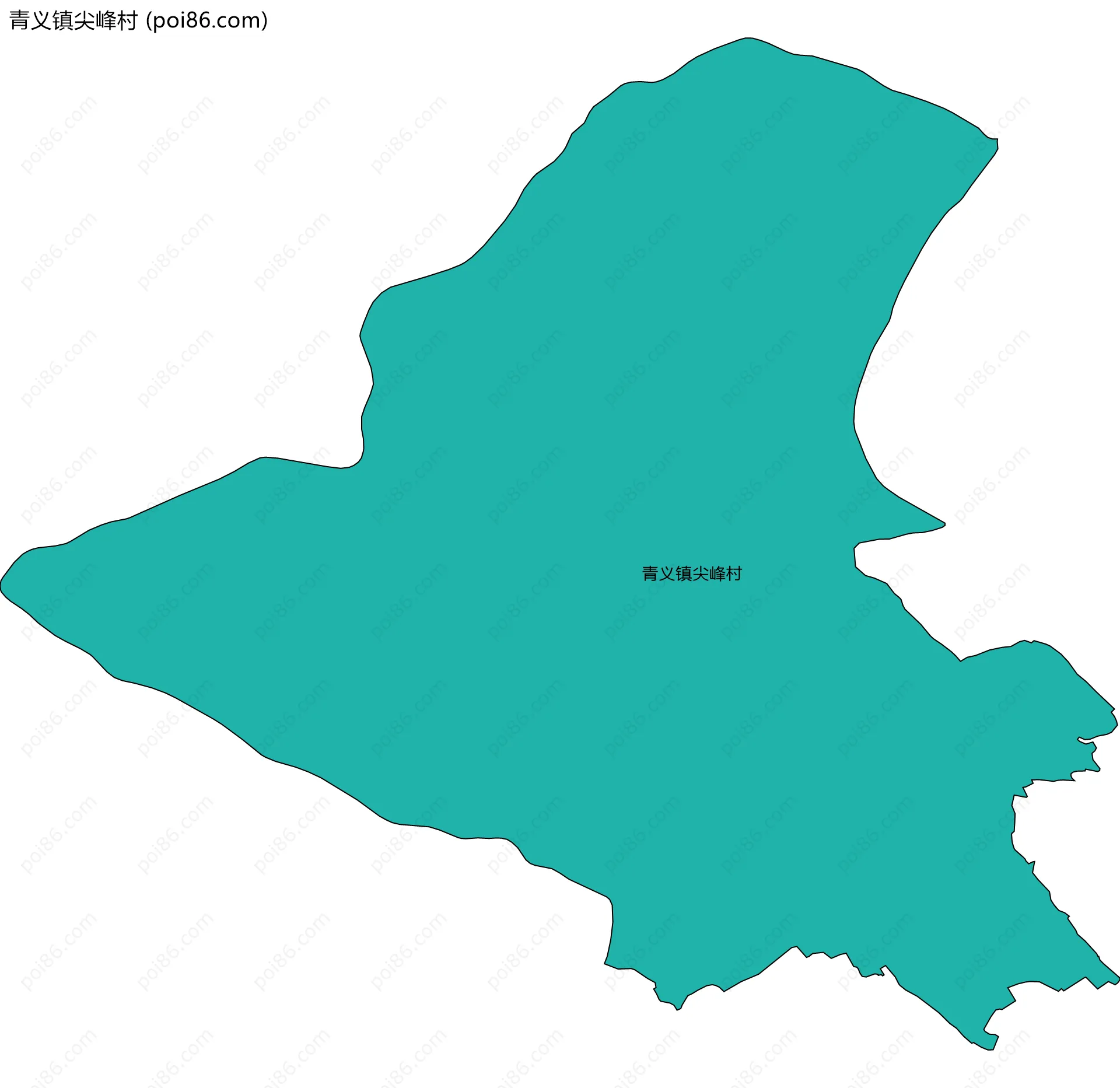 青义镇尖峰村边界地图