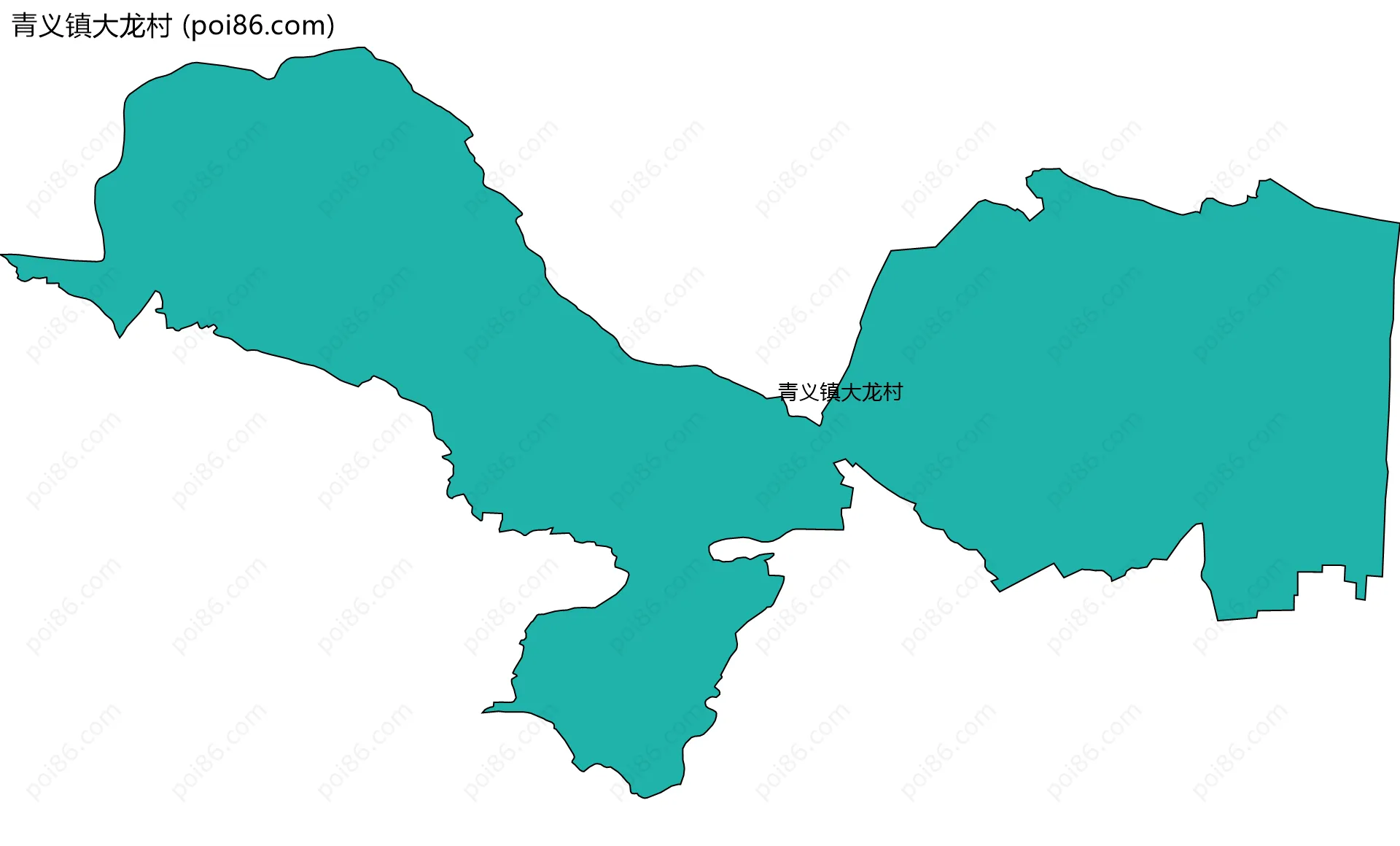 青义镇大龙村边界地图