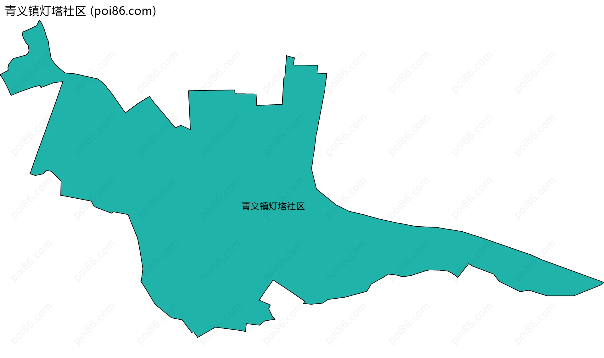 青义镇灯塔社区边界地图