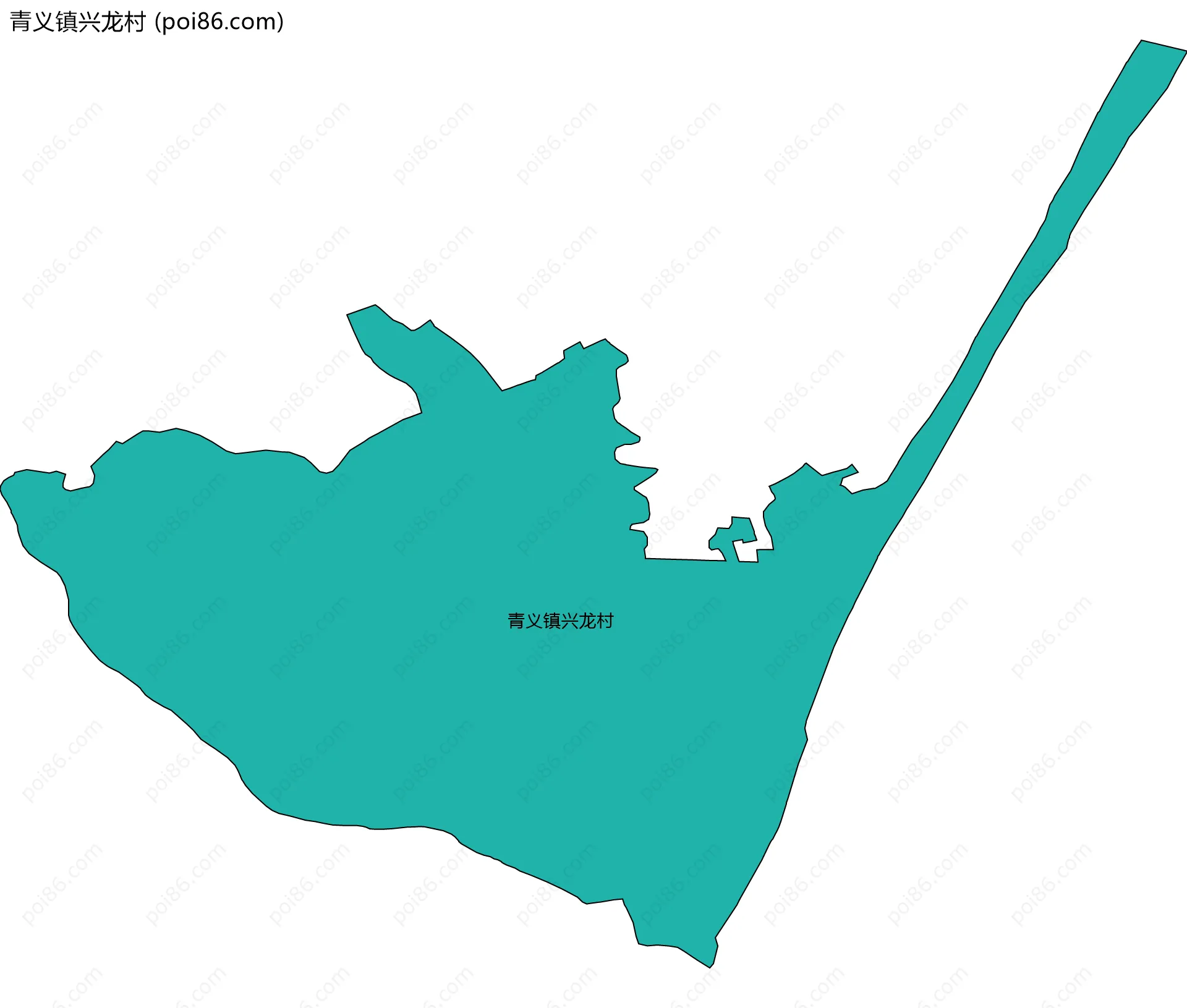 青义镇兴龙村边界地图
