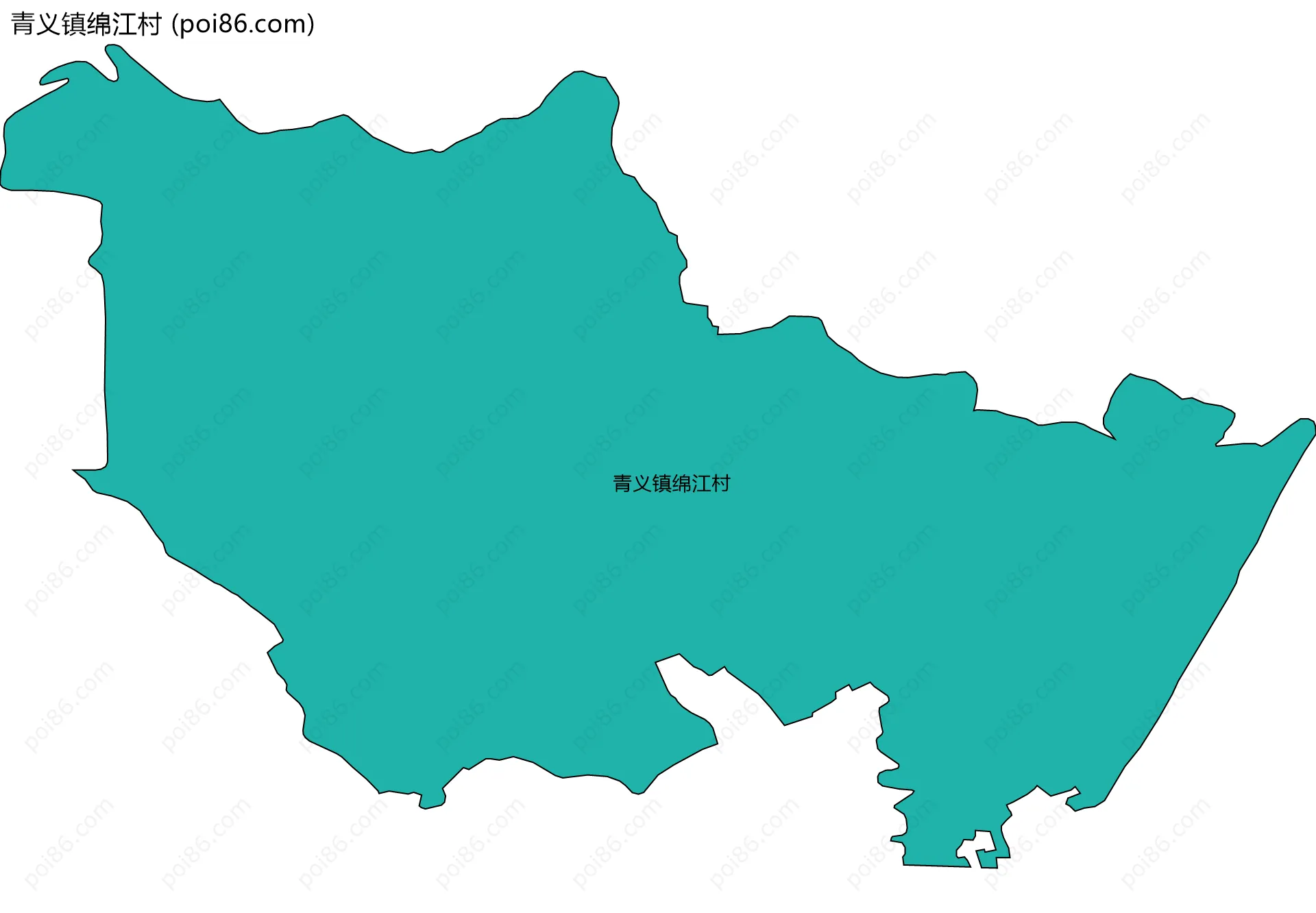 青义镇绵江村边界地图