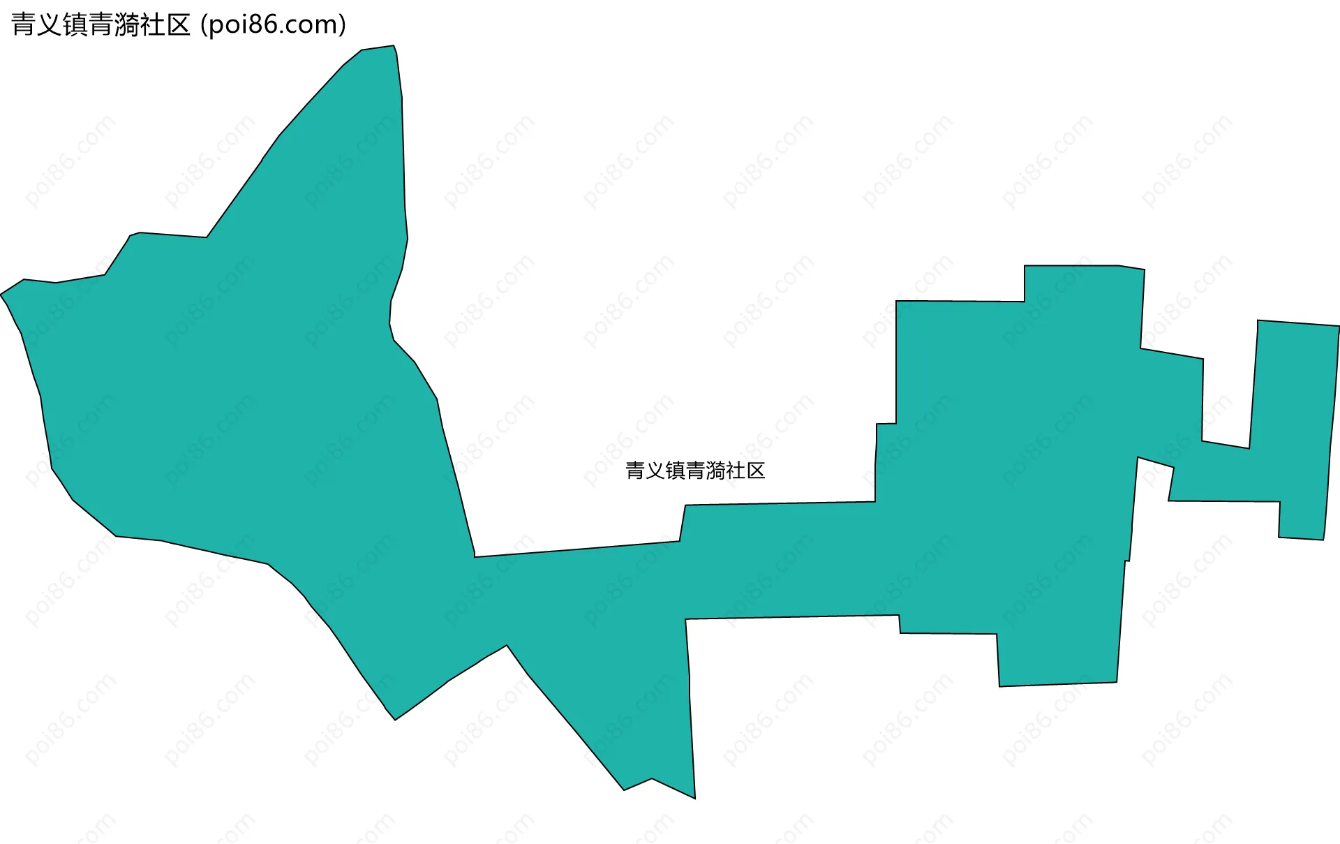 青义镇青漪社区边界地图