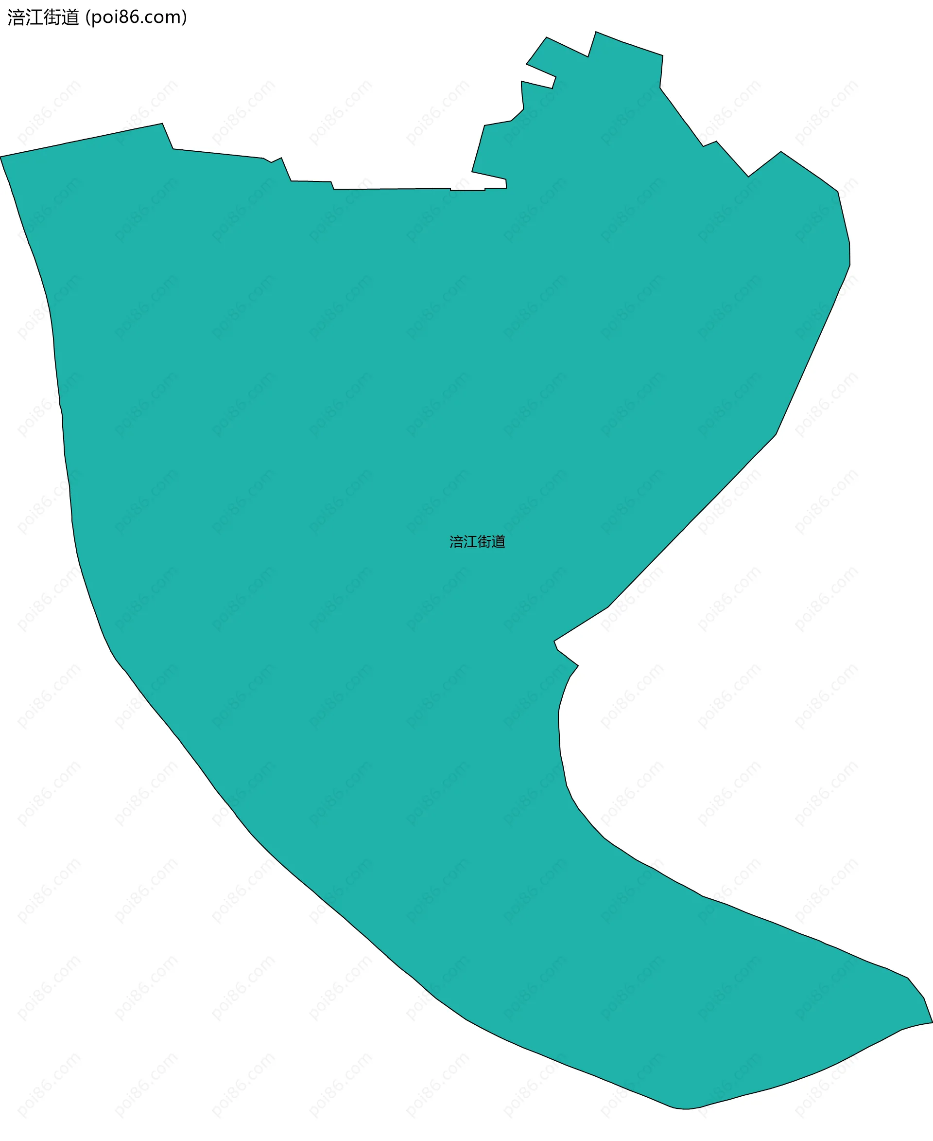 涪江街道边界地图(五级行政区划)