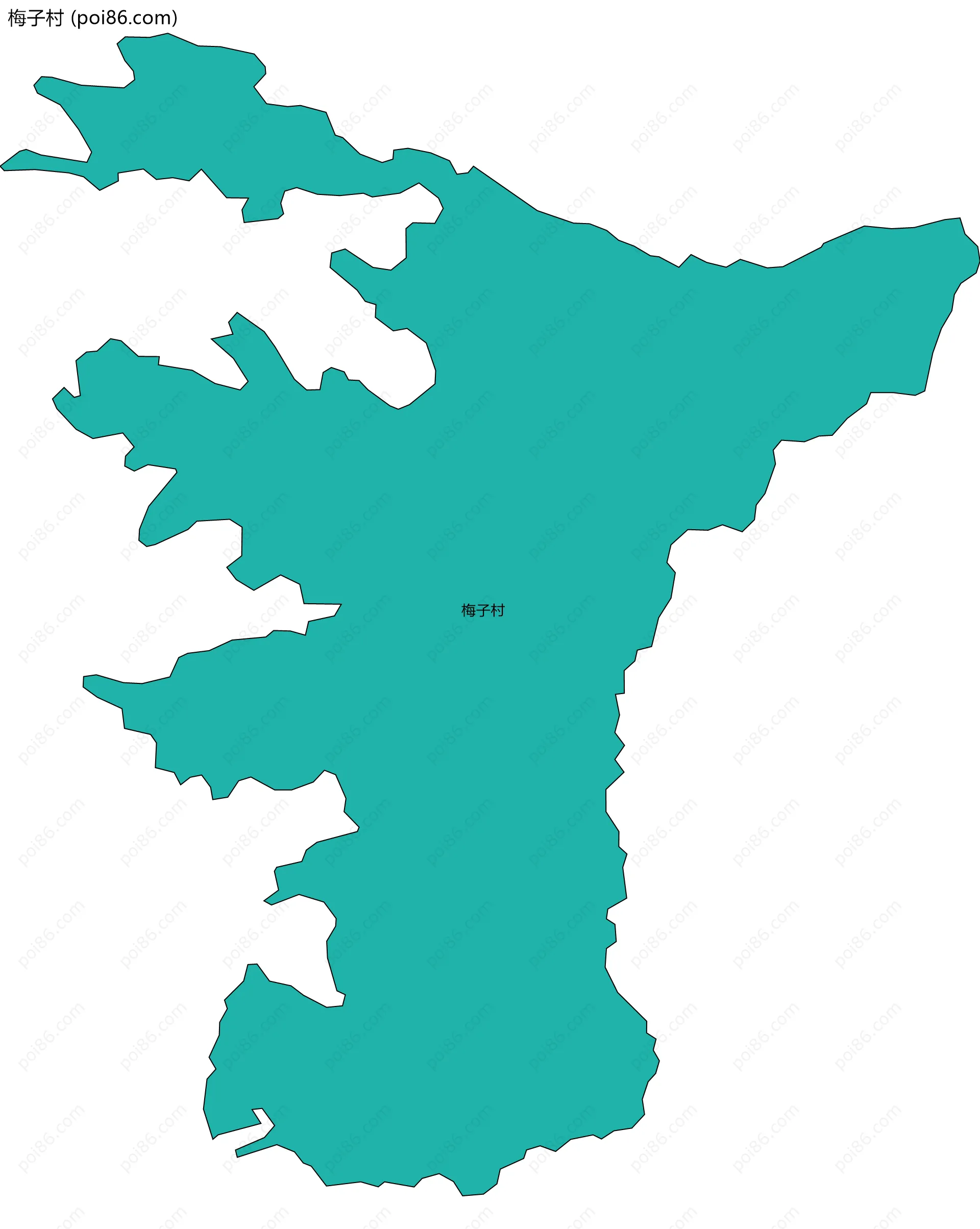 梅子村边界地图