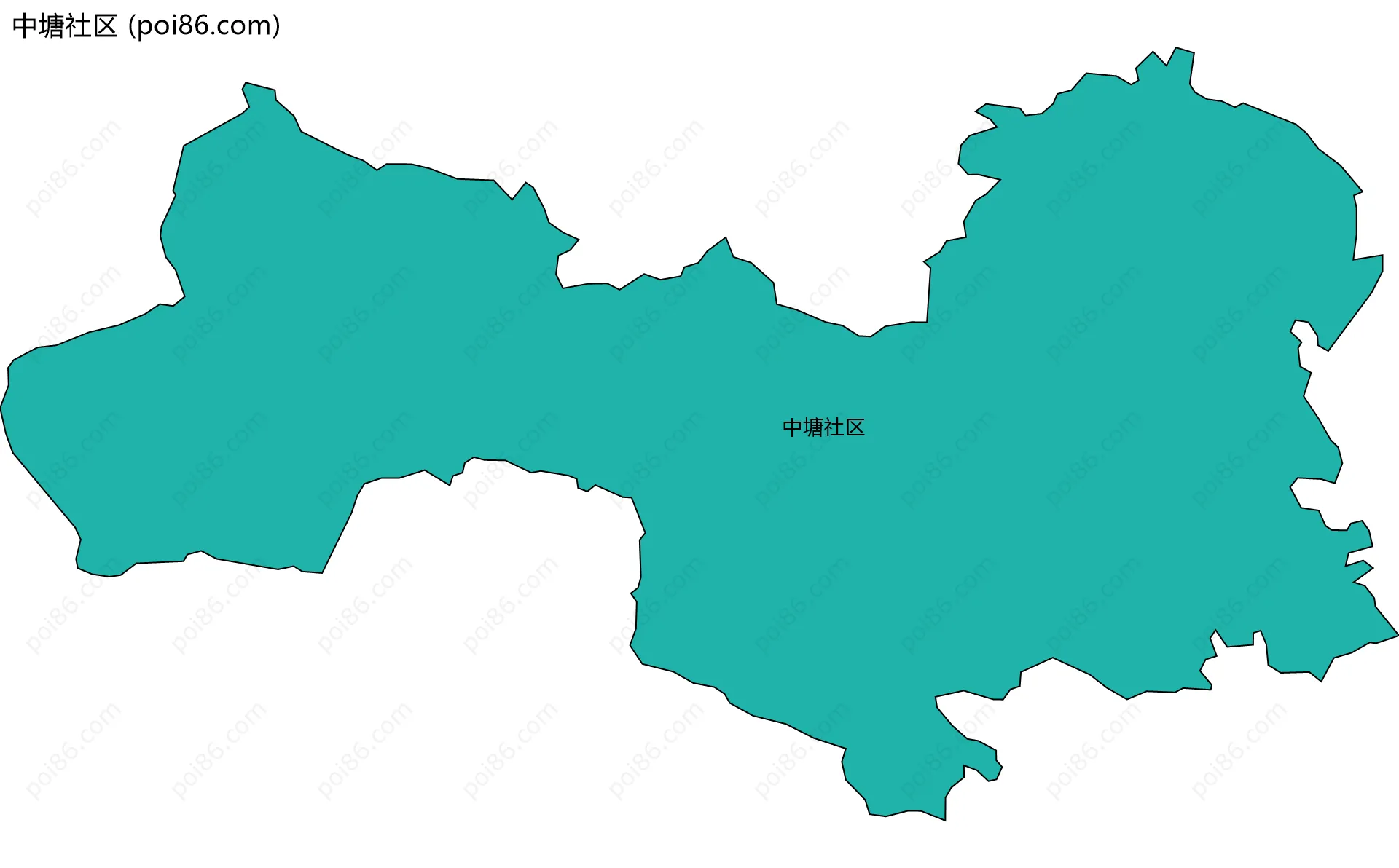 中塘社区边界地图