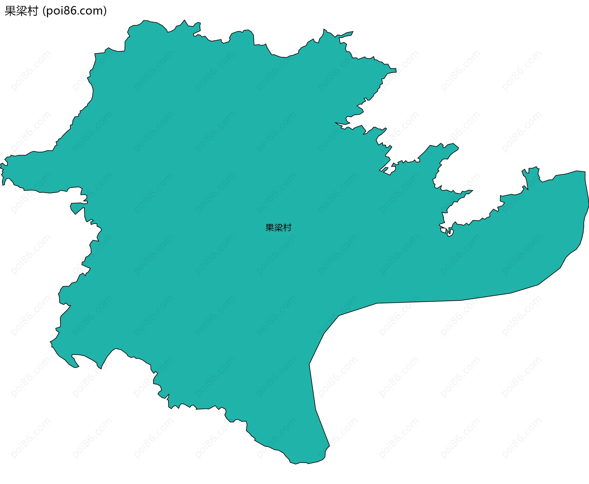 果梁村边界地图