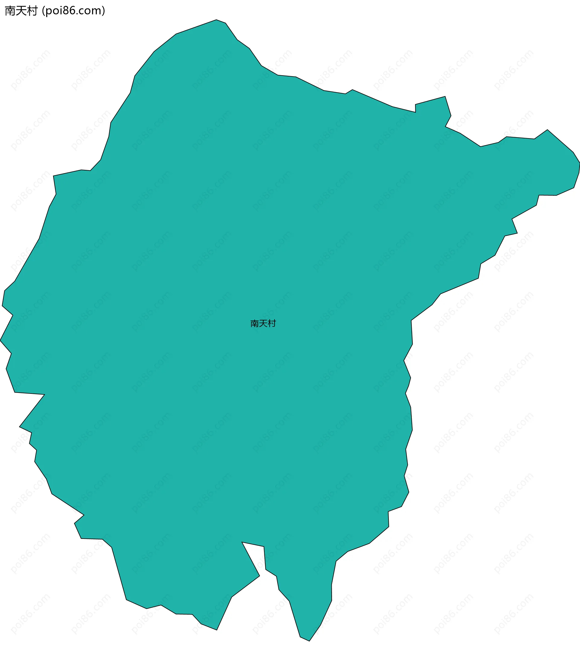 南天村边界地图