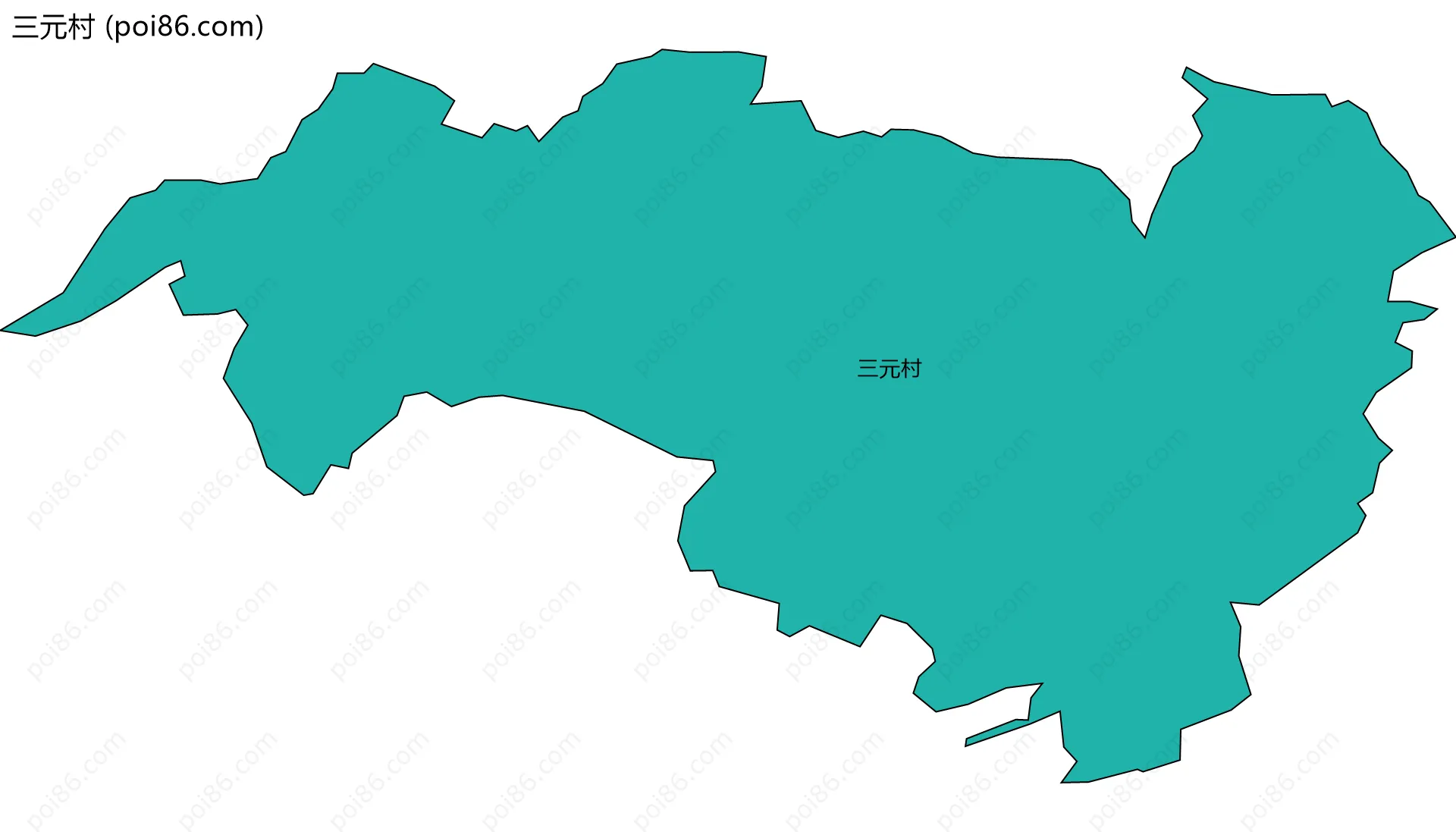 三元村边界地图