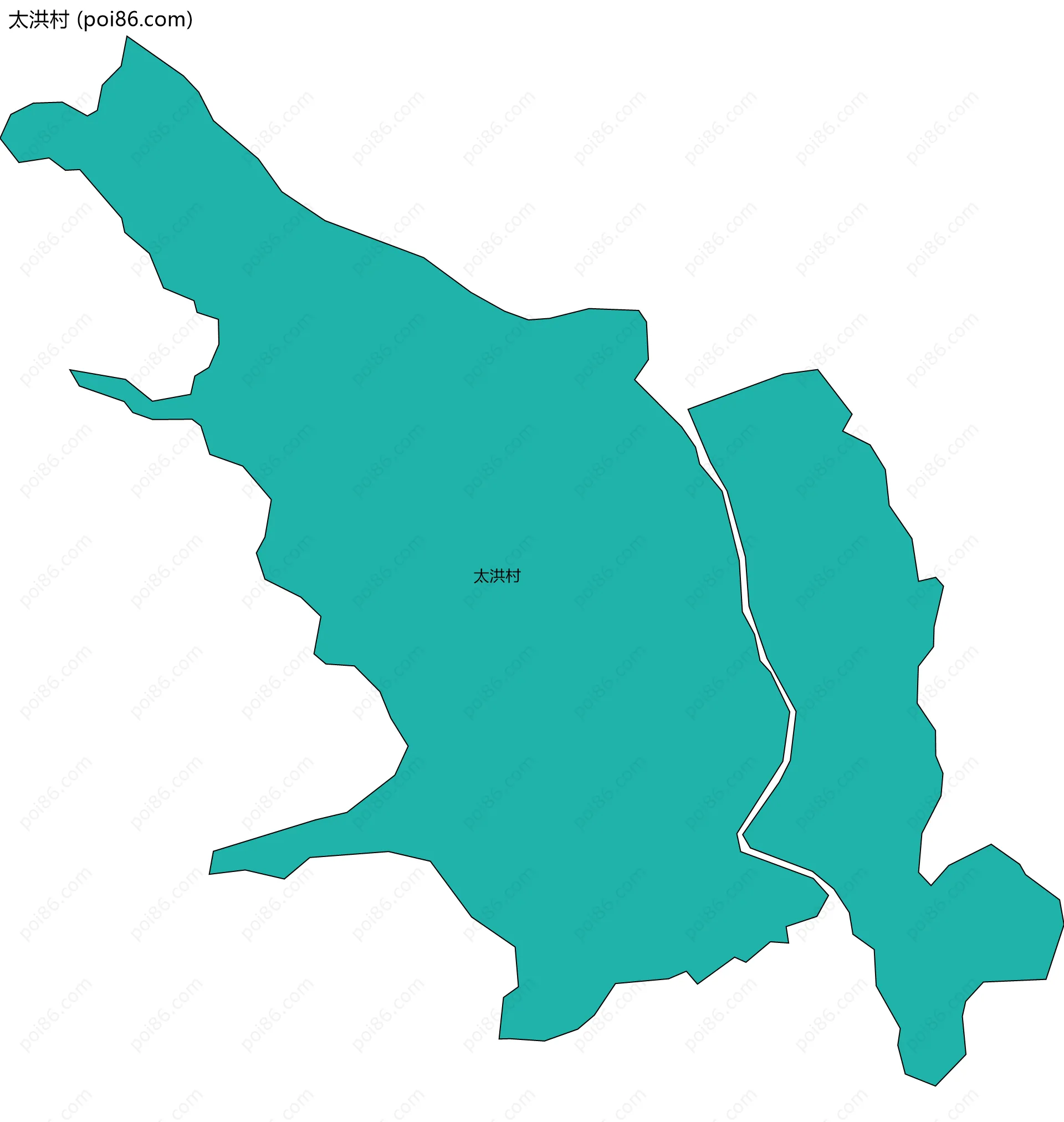 太洪村边界地图