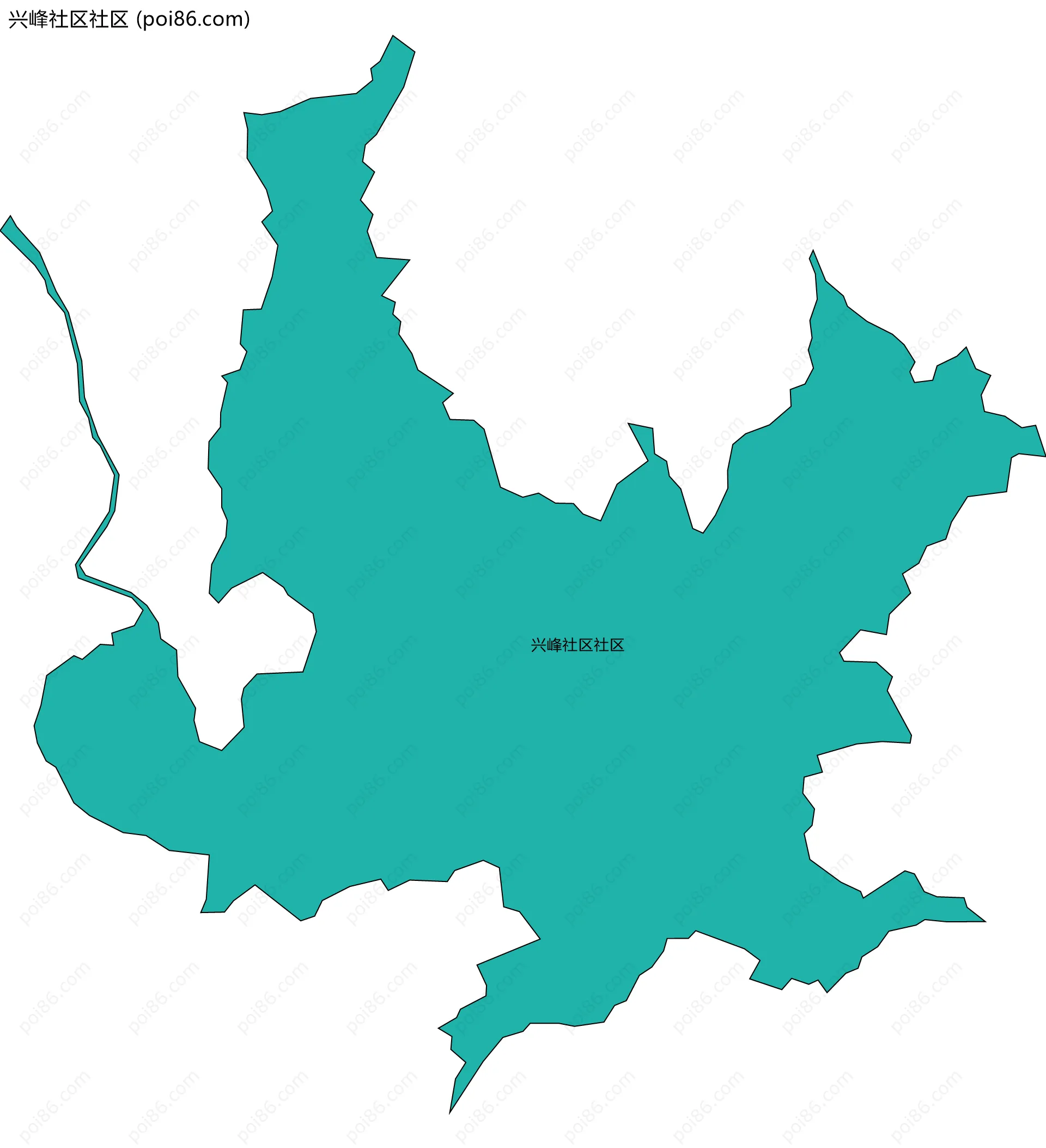 兴峰社区社区边界地图
