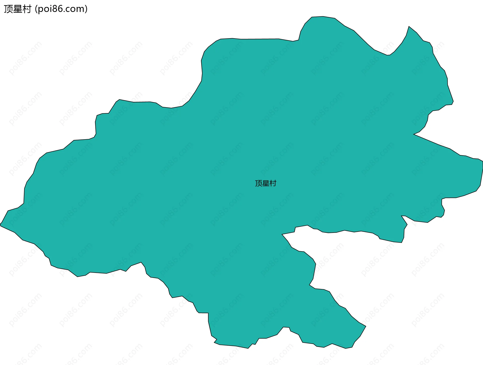 顶星村边界地图