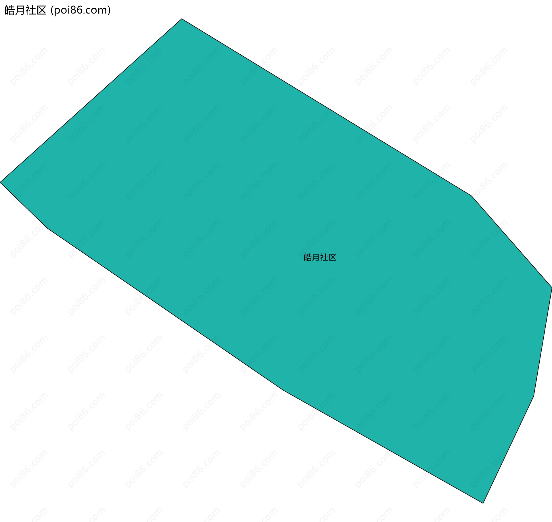 皓月社区边界地图