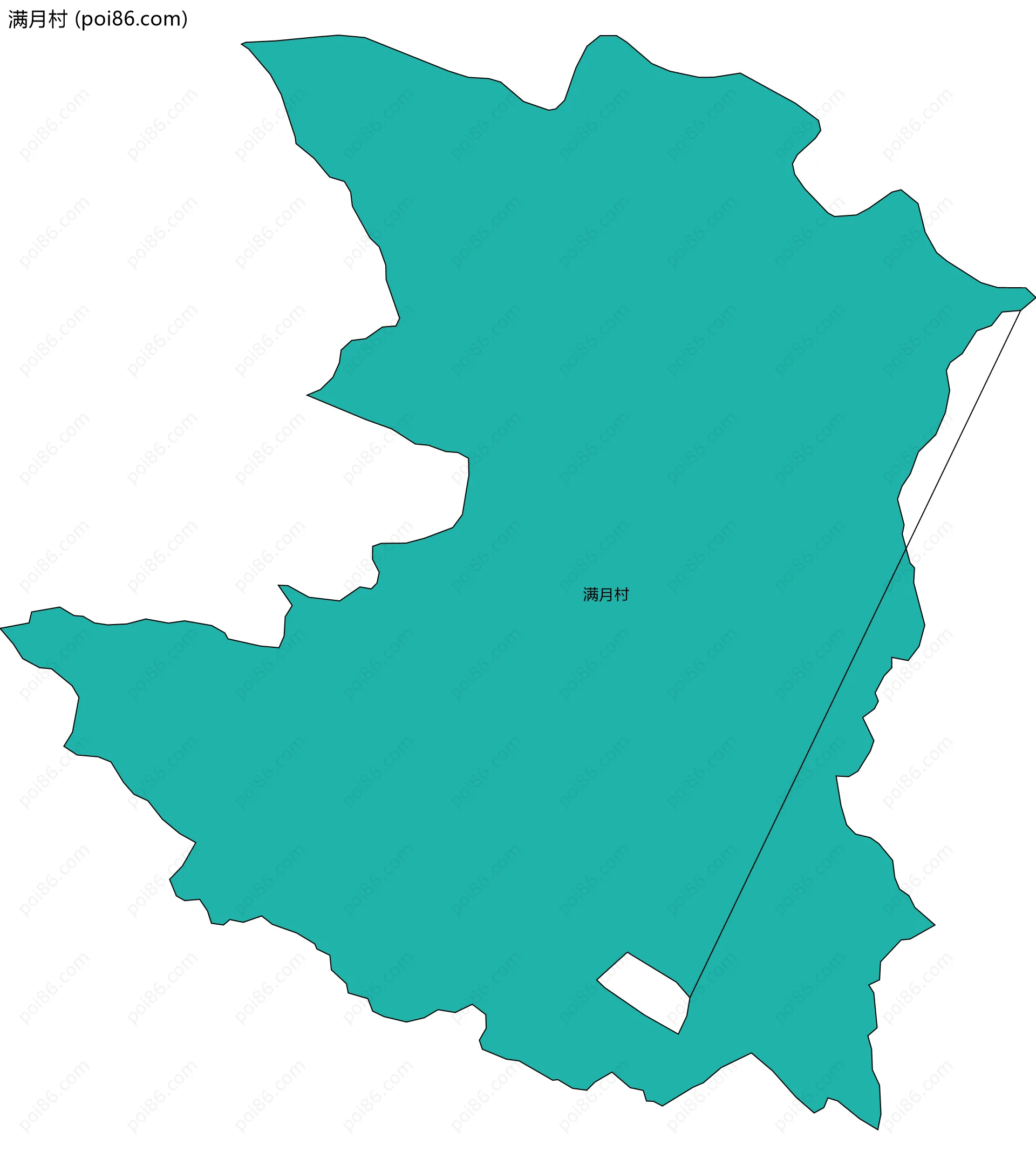 满月村边界地图