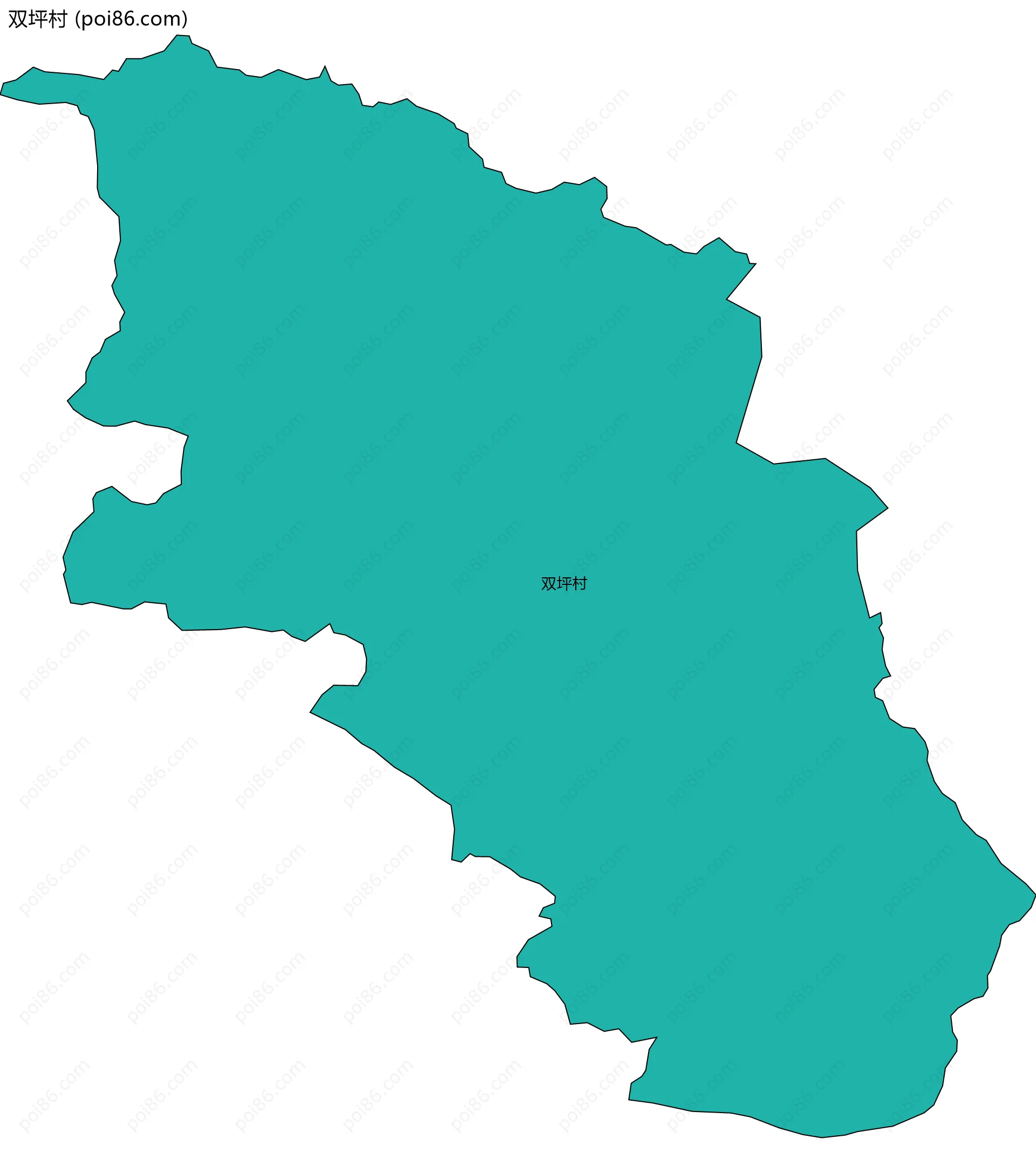 双坪村边界地图