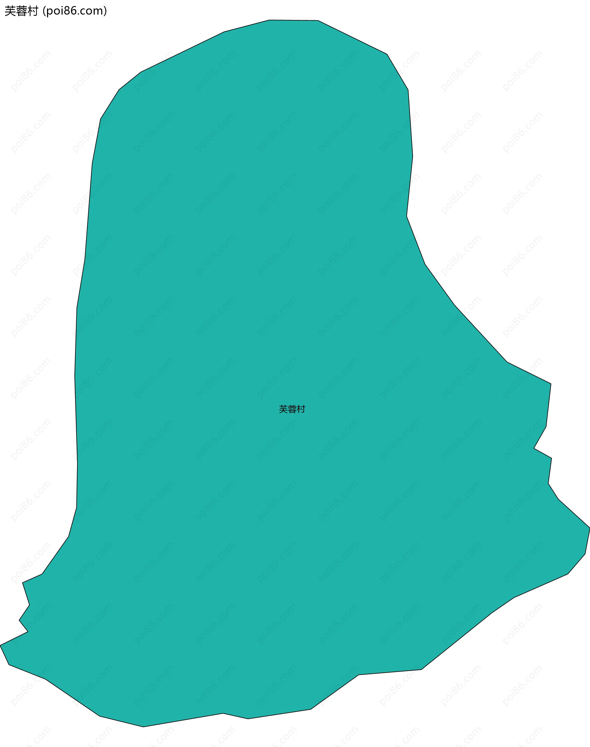 芙蓉村边界地图