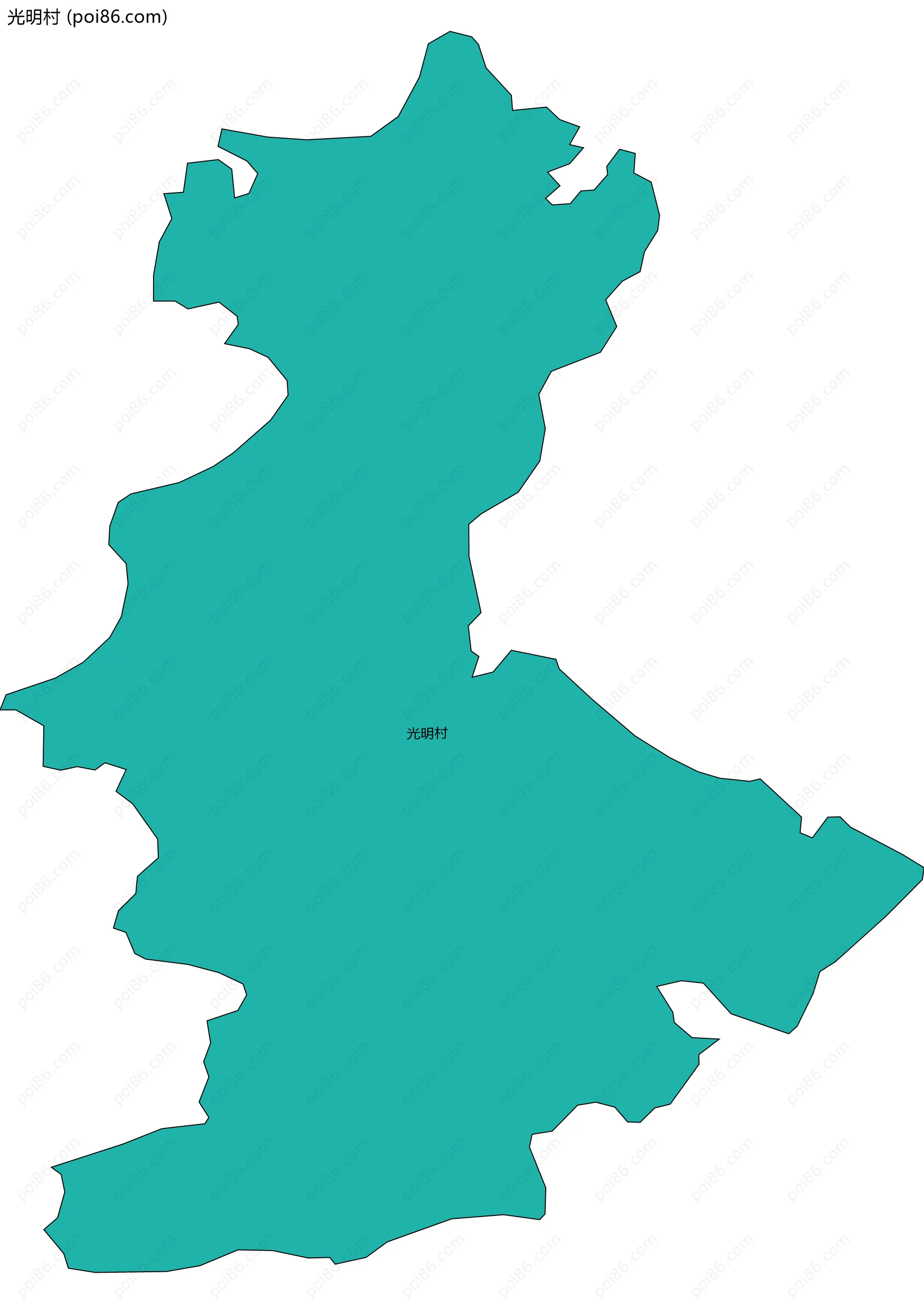 光明村边界地图