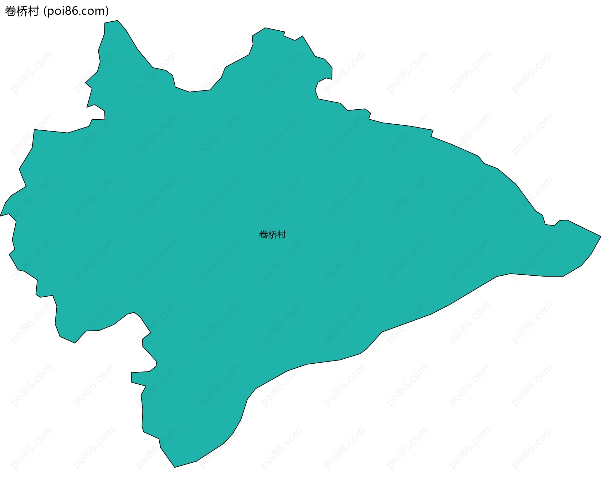 卷桥村边界地图