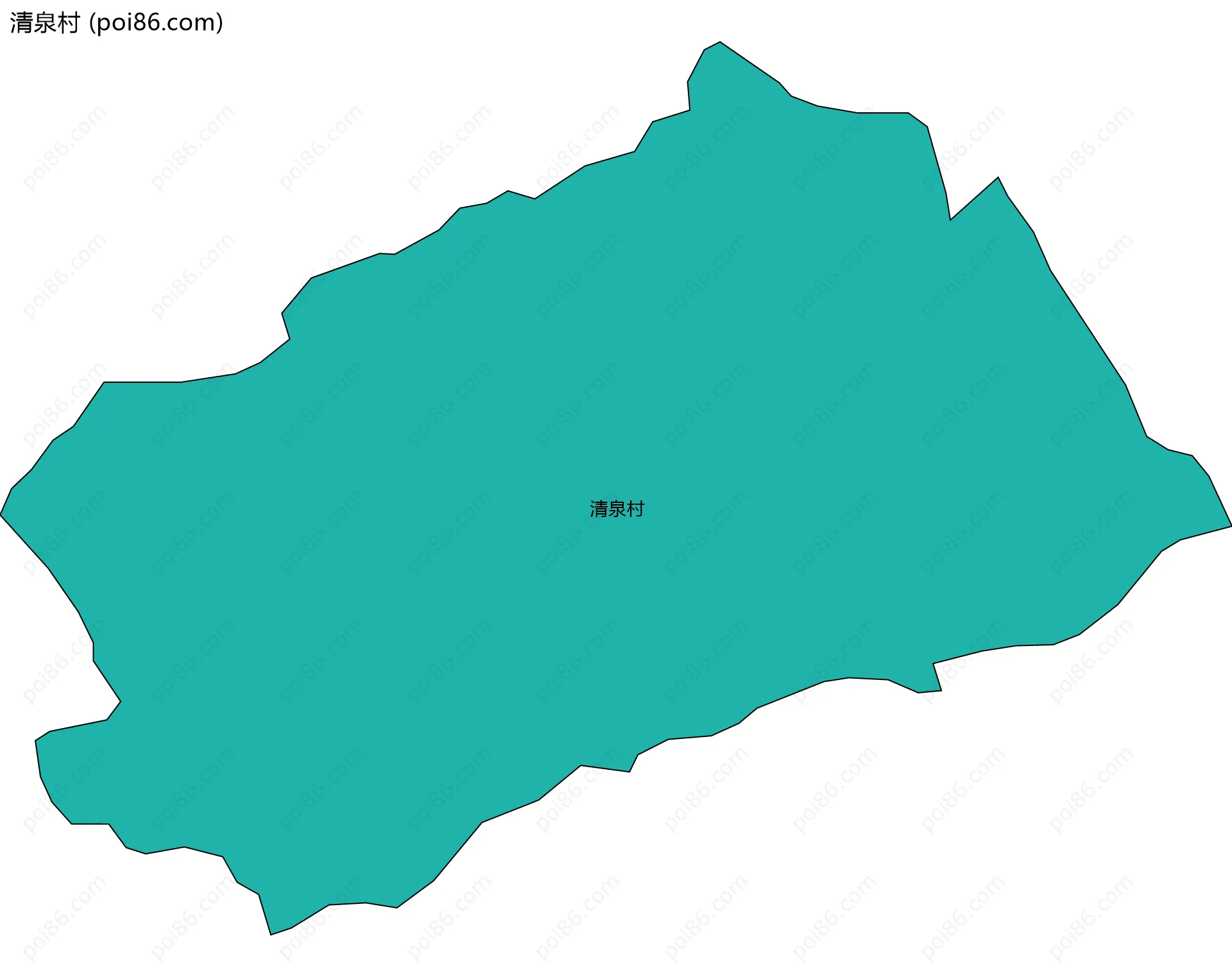 清泉村边界地图