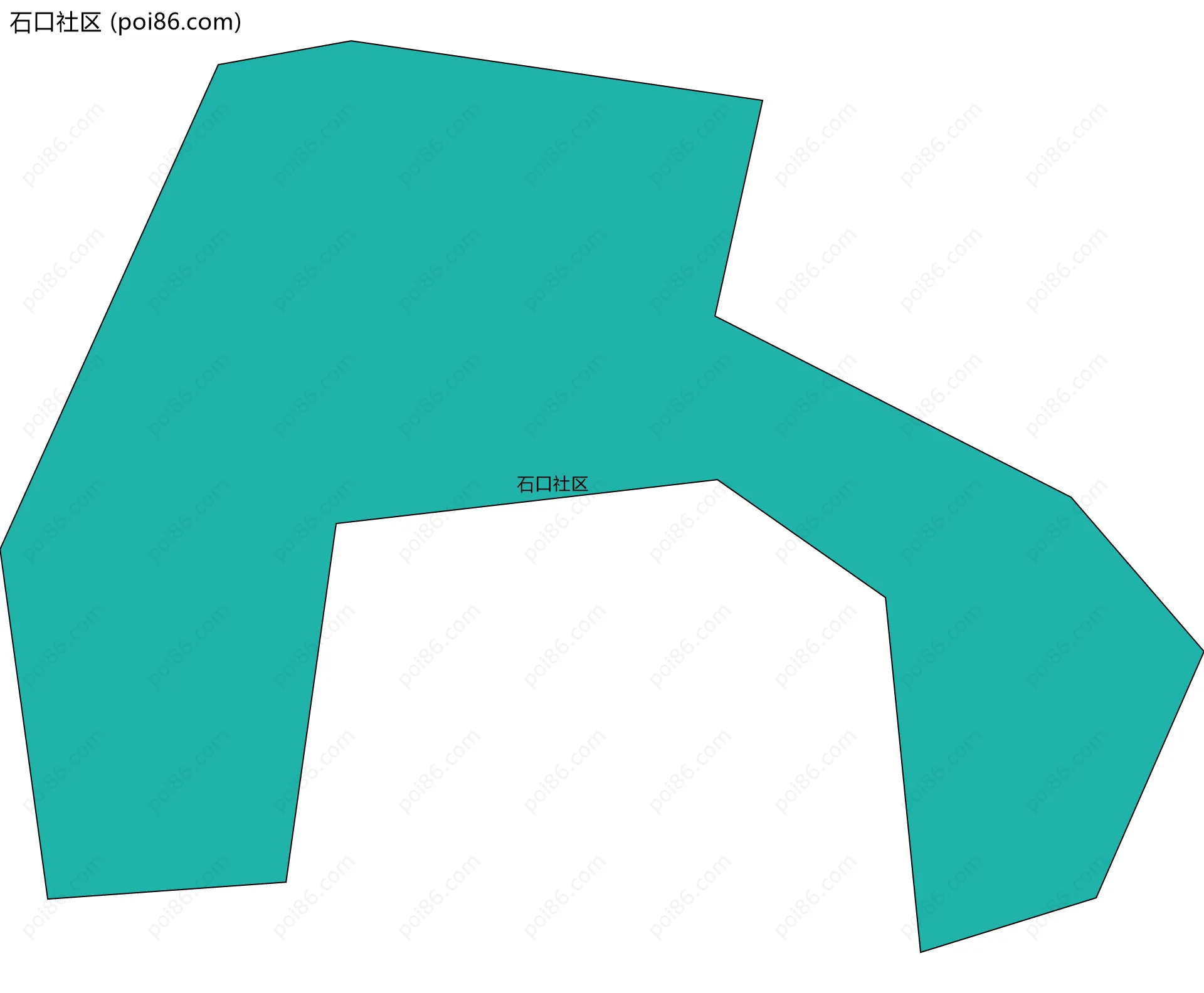 石口社区边界地图