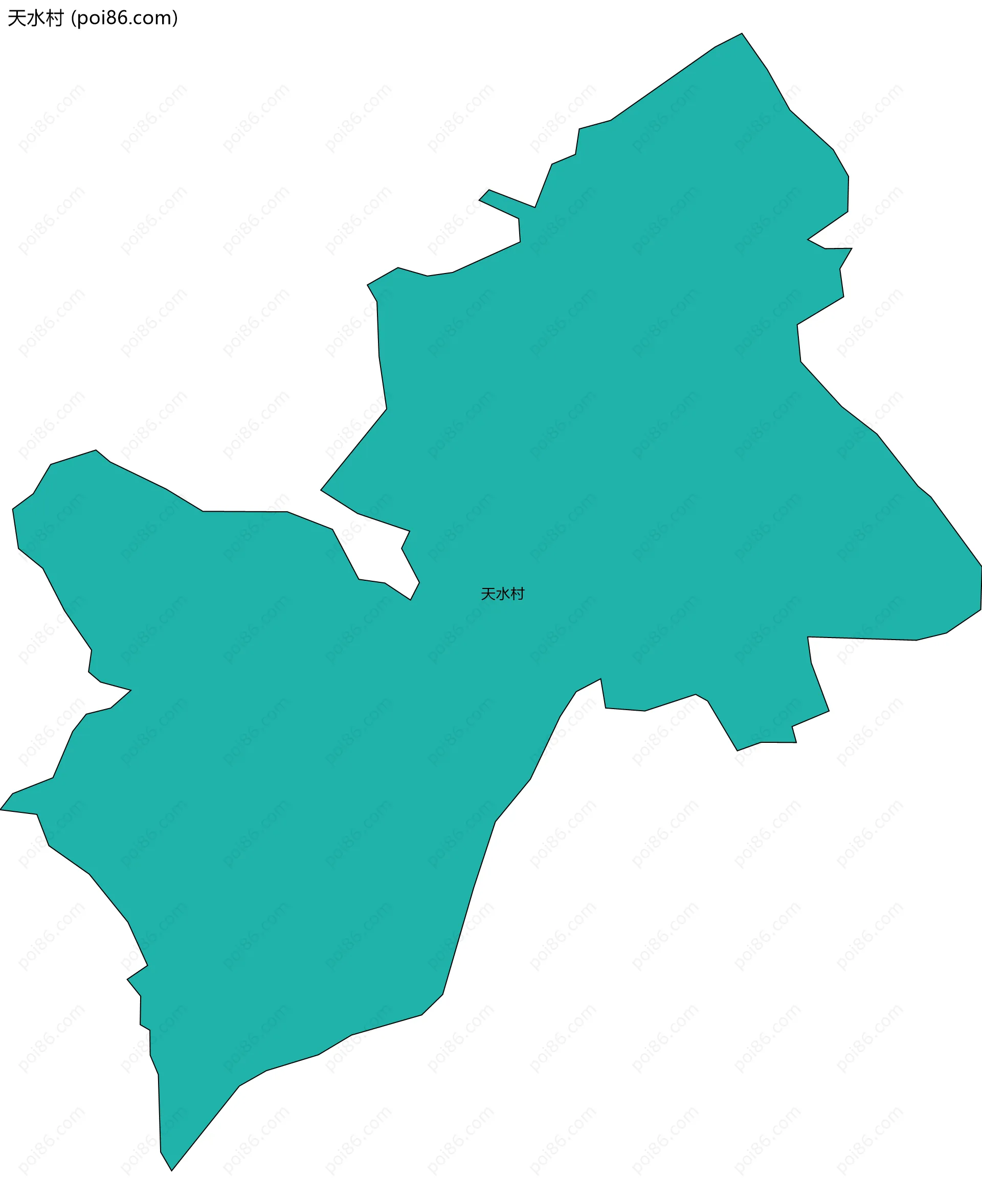 天水村边界地图