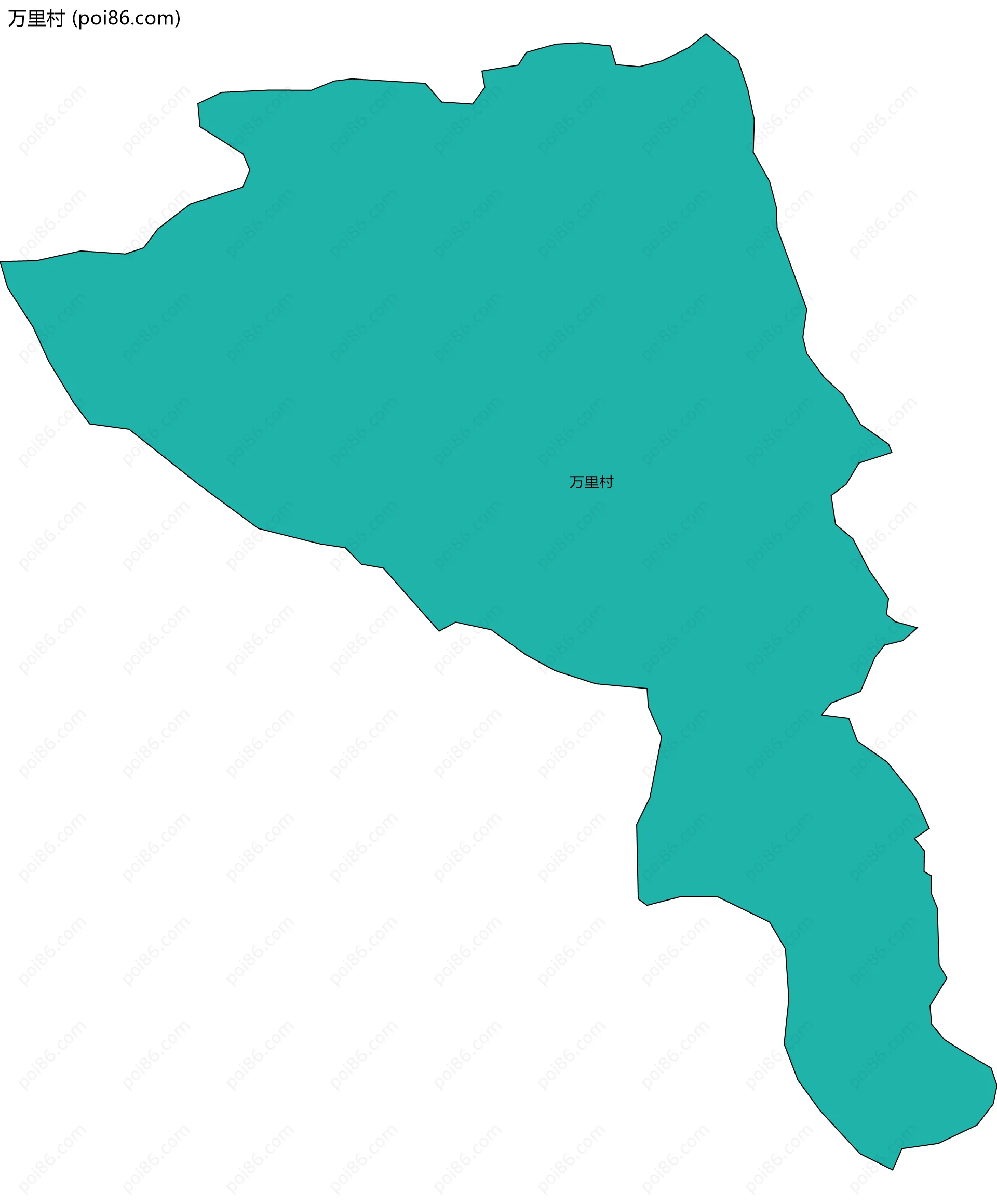 万里村边界地图