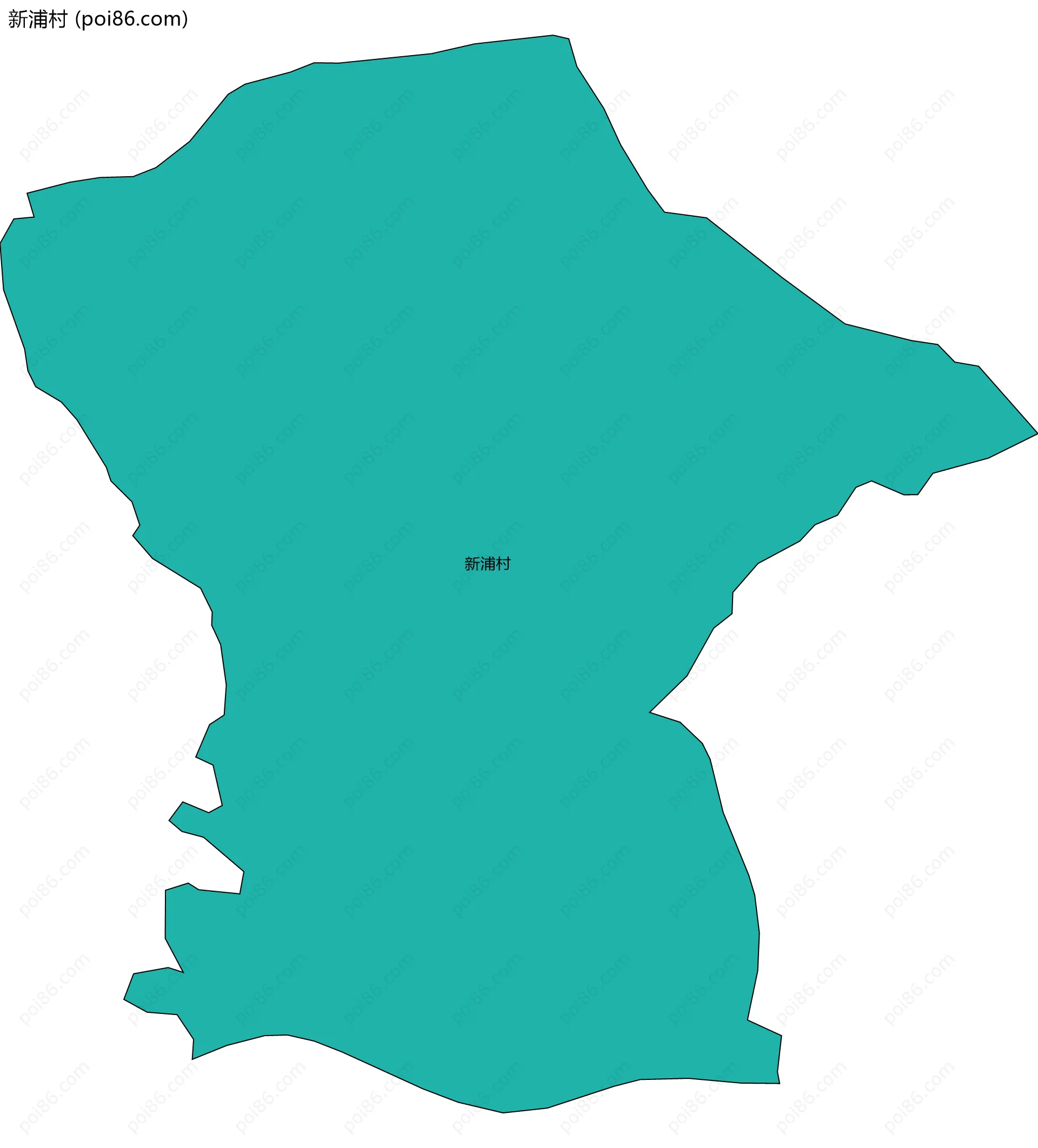 新浦村边界地图