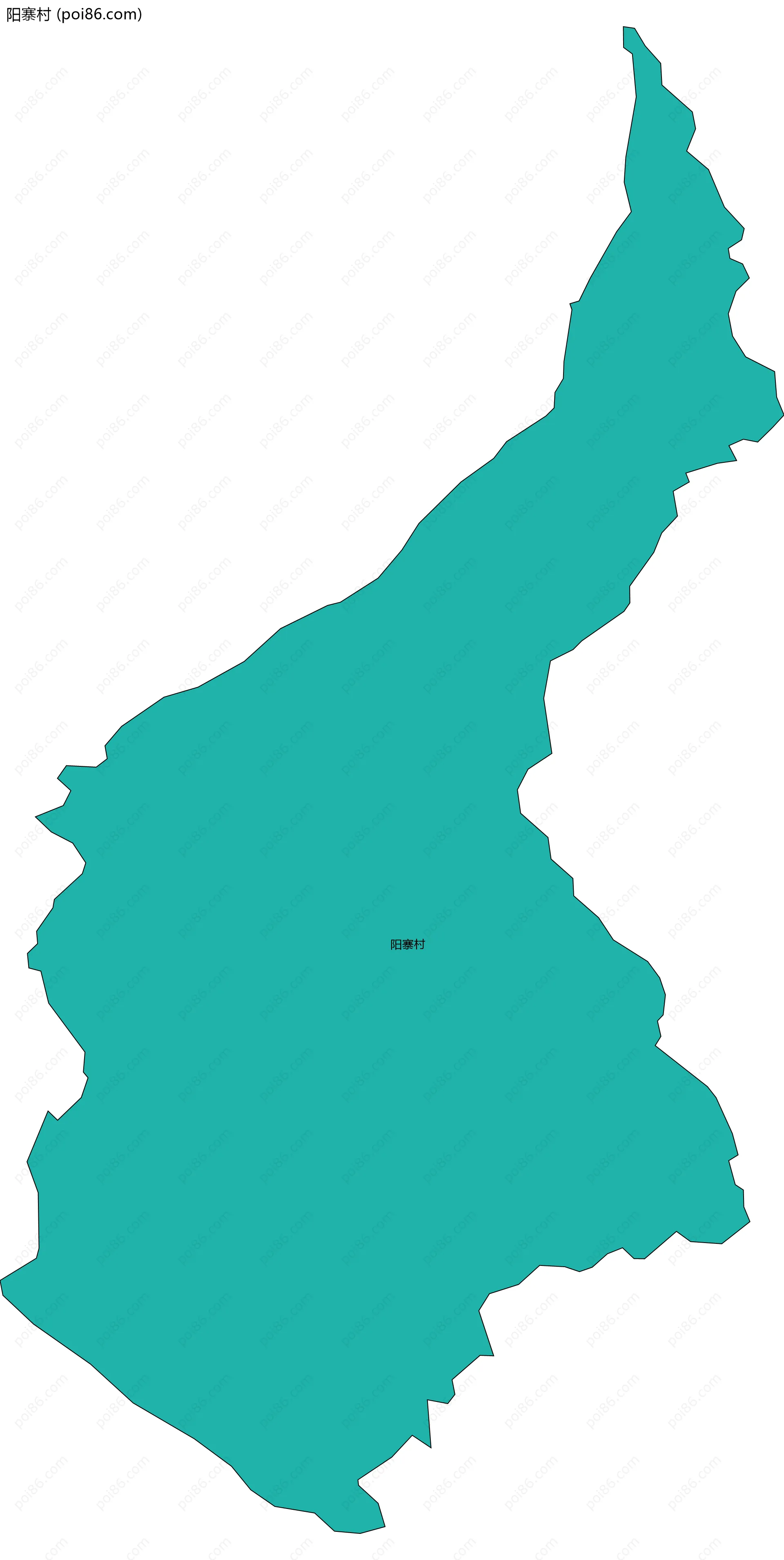 阳寨村边界地图