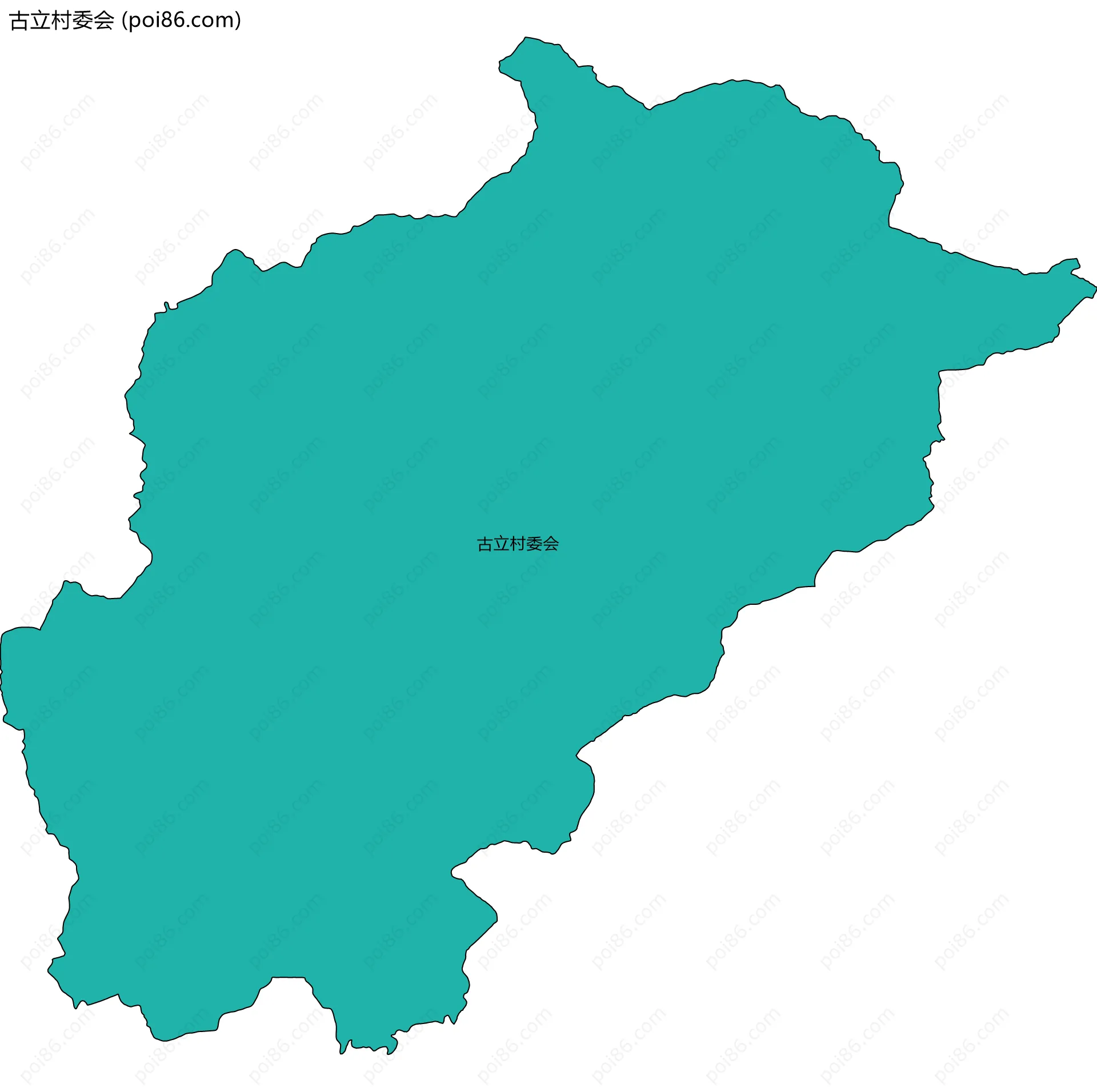 古立村委会边界地图