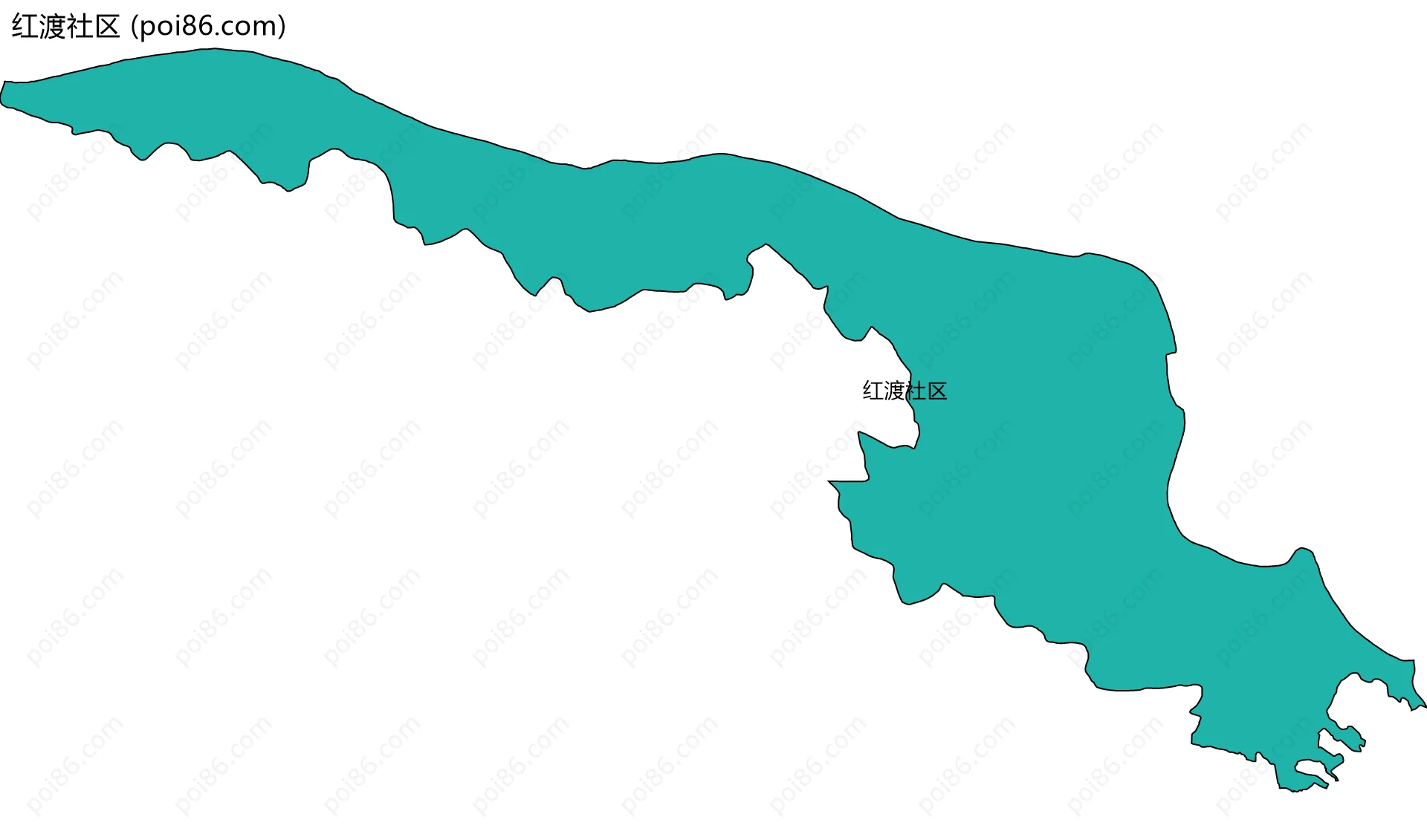 红渡社区边界地图