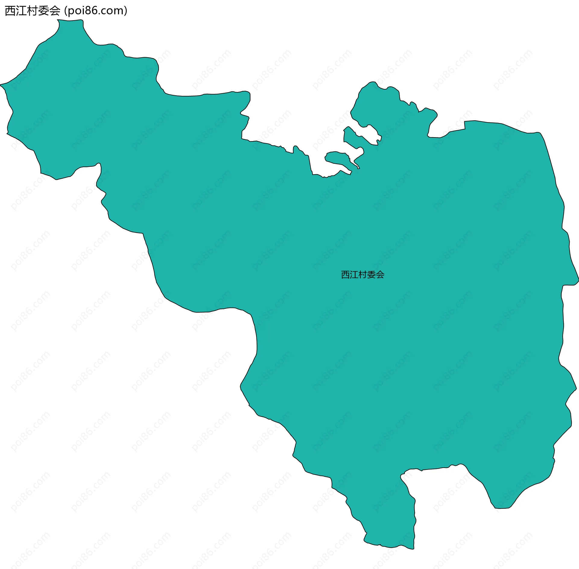 西江村委会边界地图