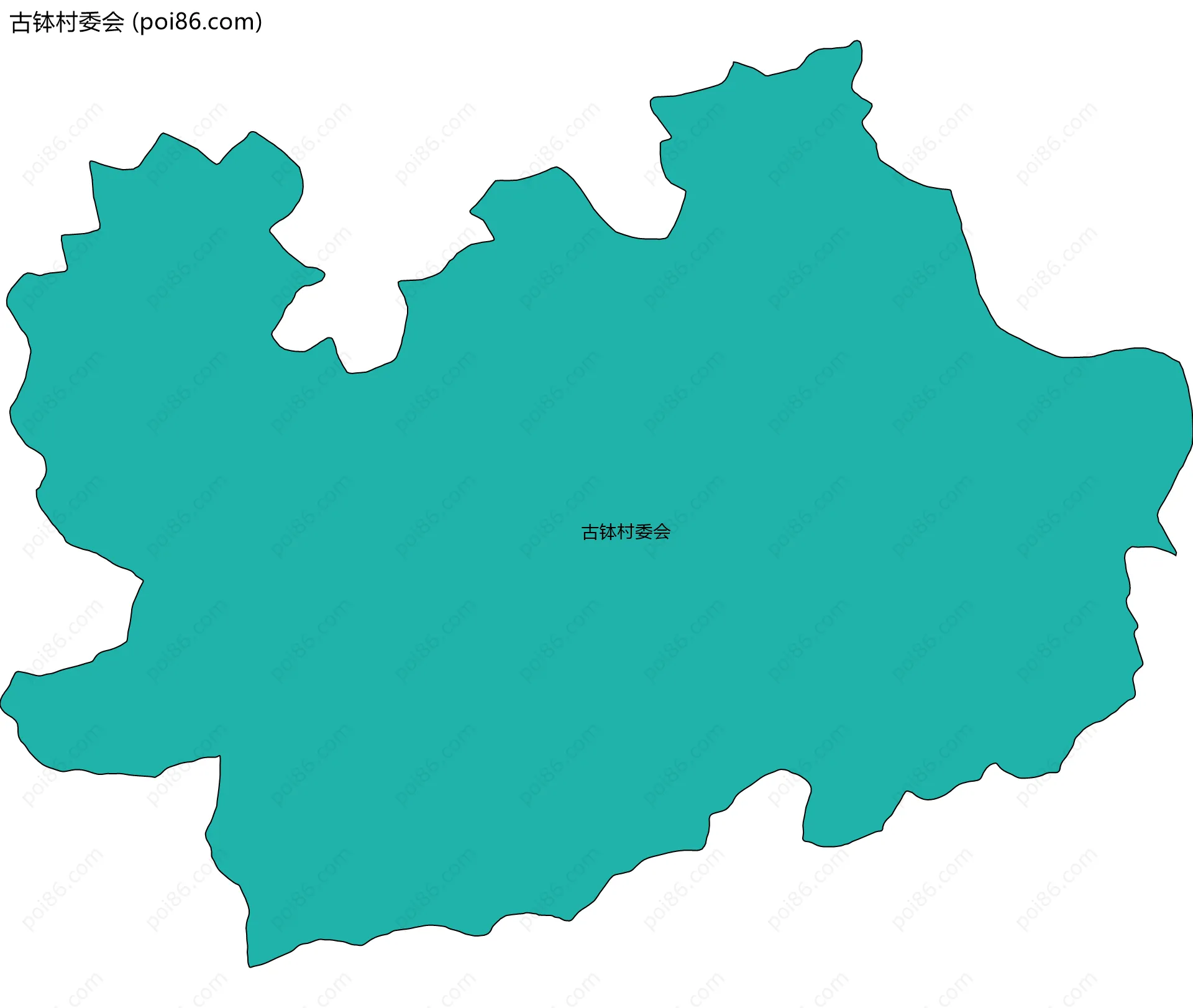 古钵村委会边界地图