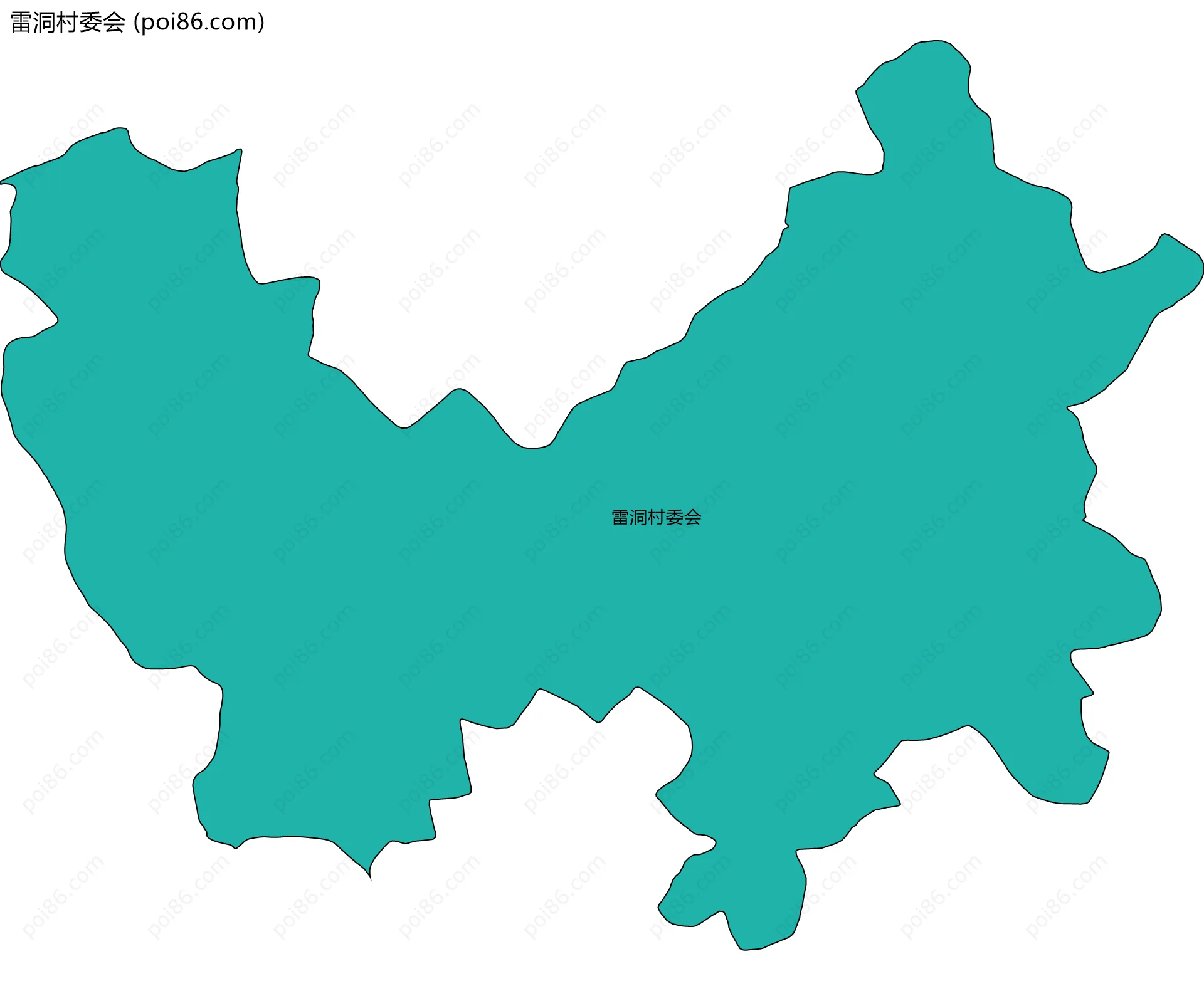 雷洞村委会边界地图