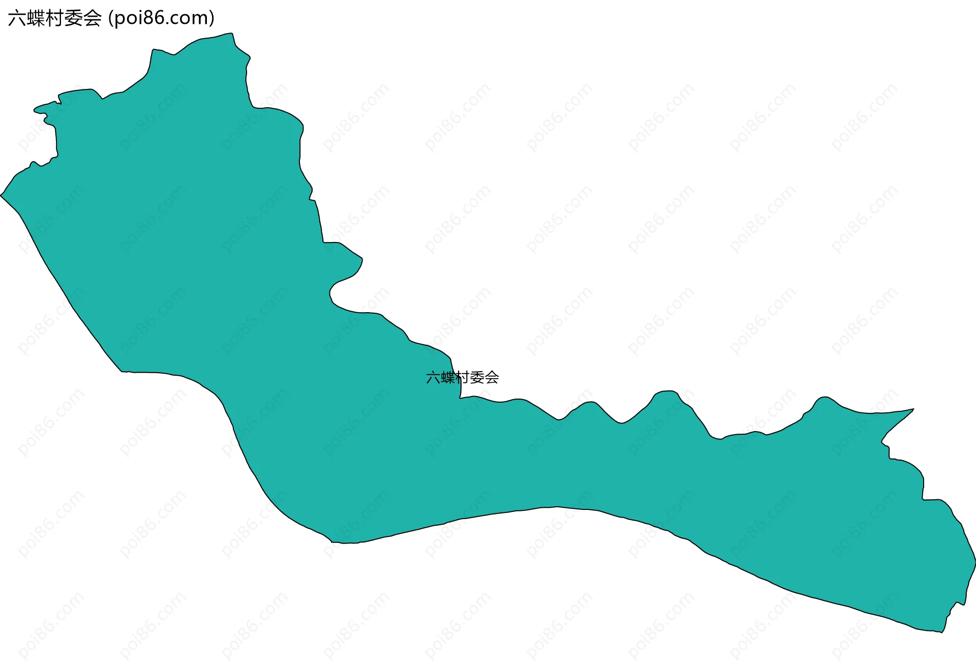 六蝶村委会边界地图