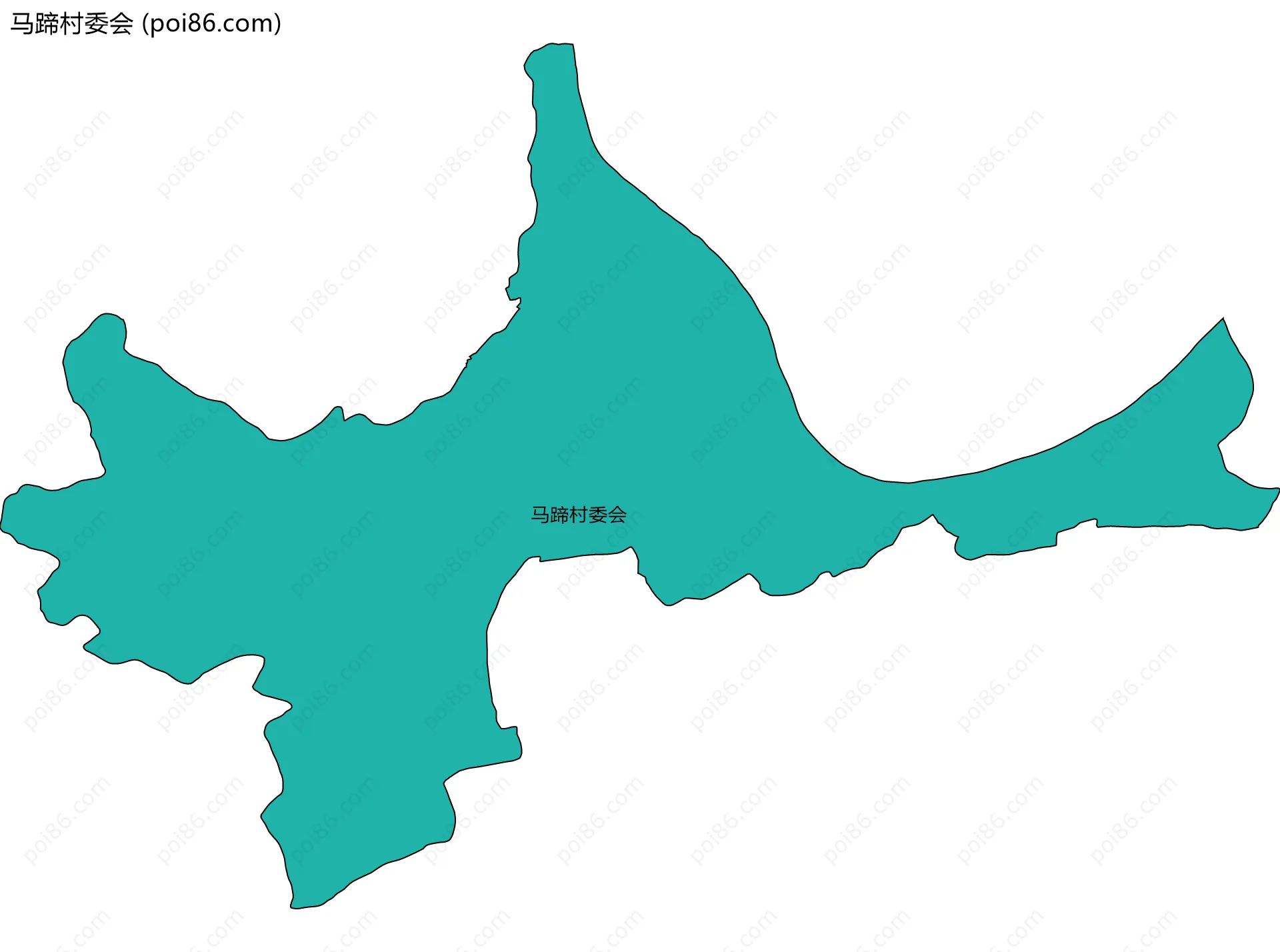 马蹄村委会边界地图