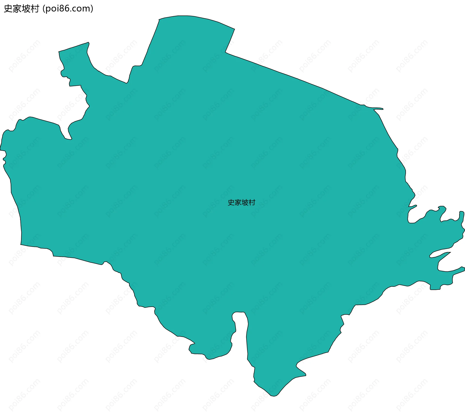 史家坡村边界地图