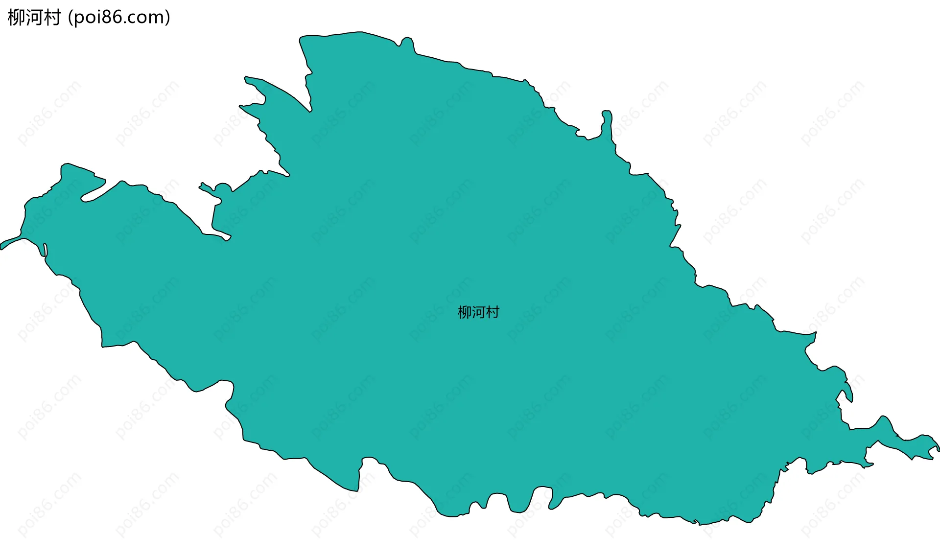 柳河村边界地图