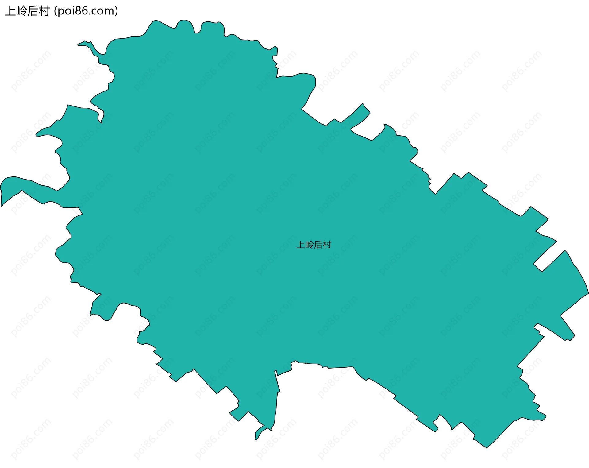 上岭后村边界地图