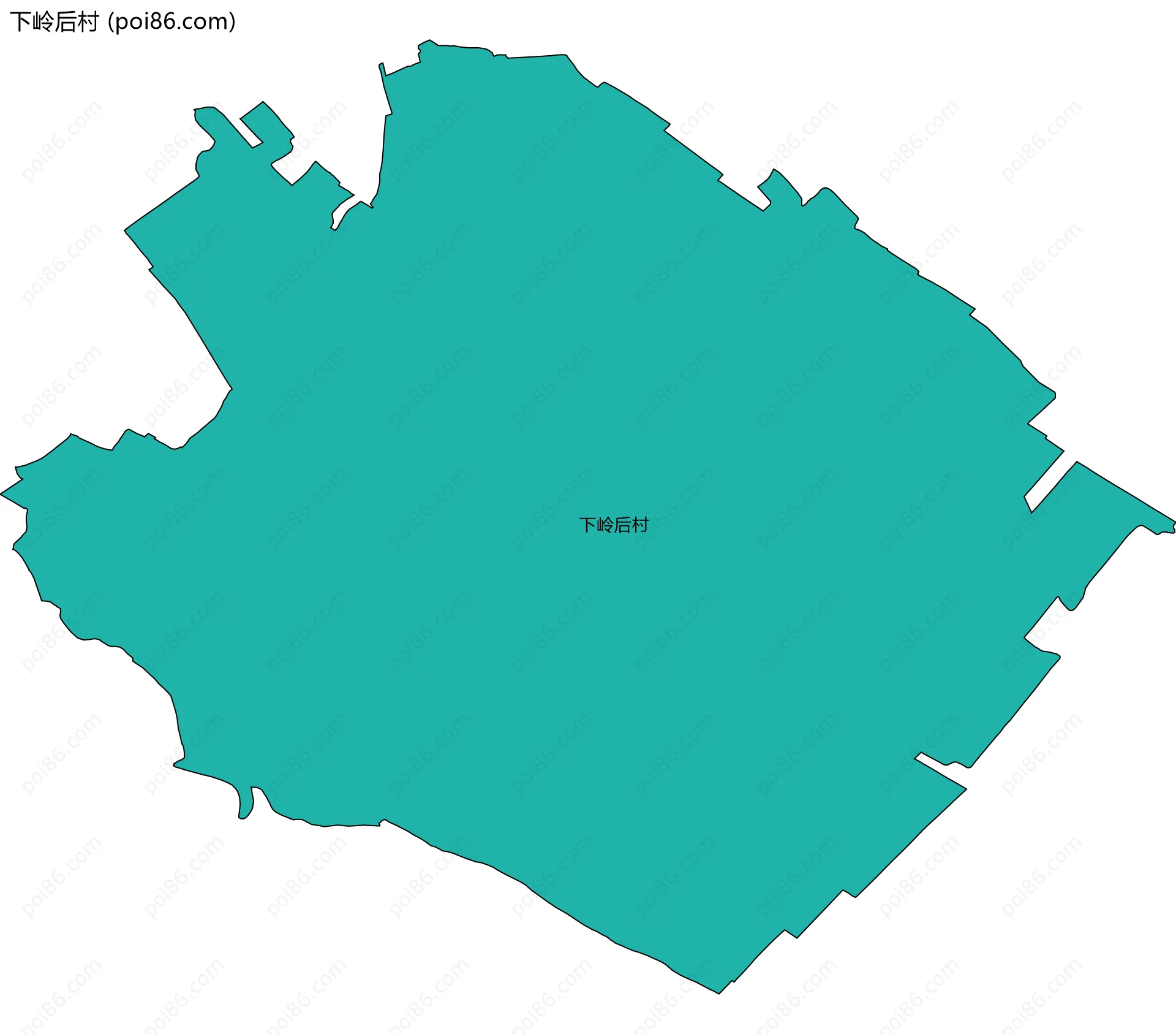 下岭后村边界地图