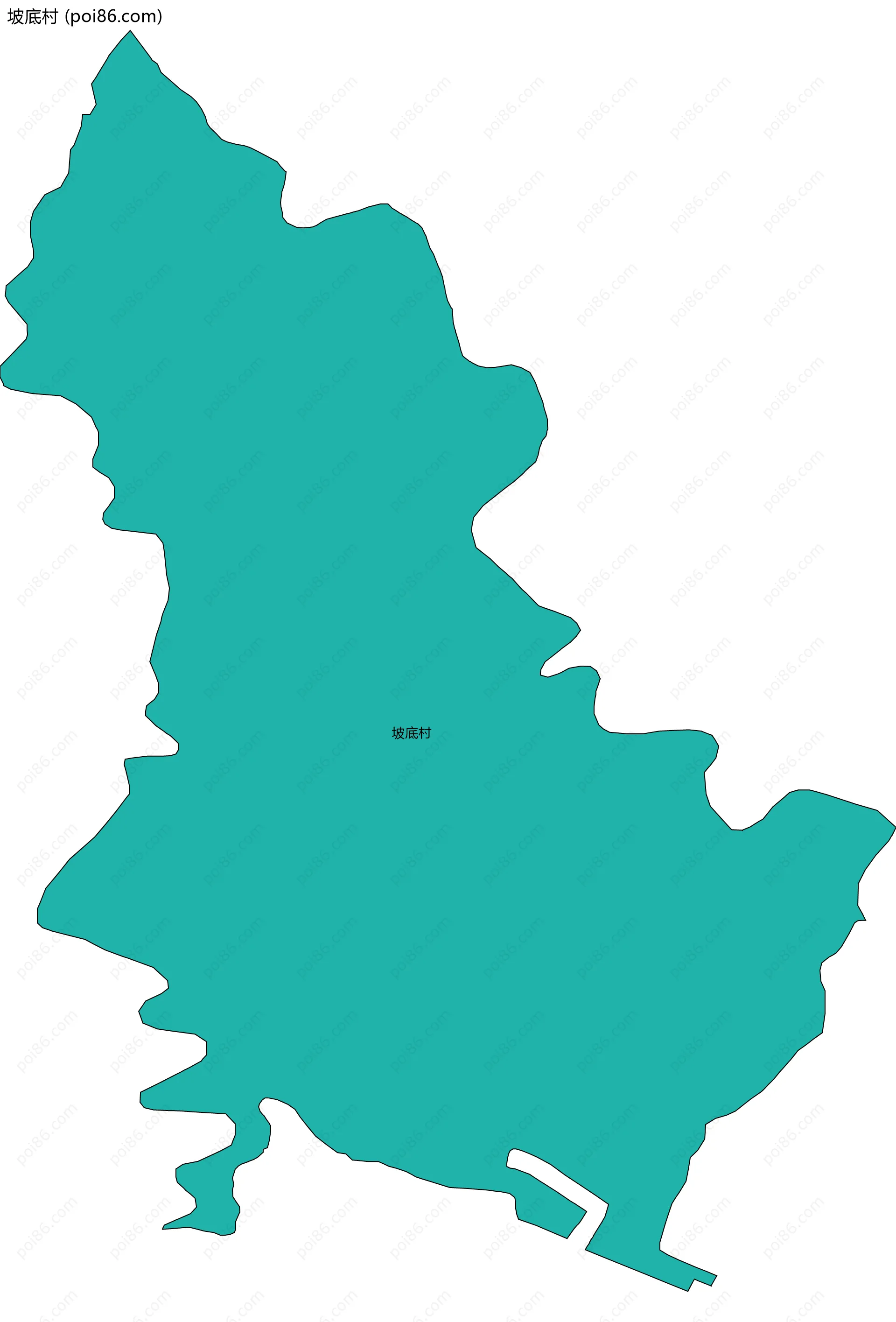 坡底村边界地图