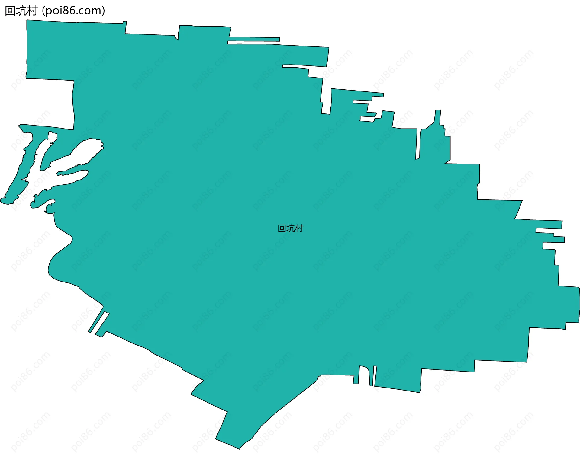 回坑村边界地图
