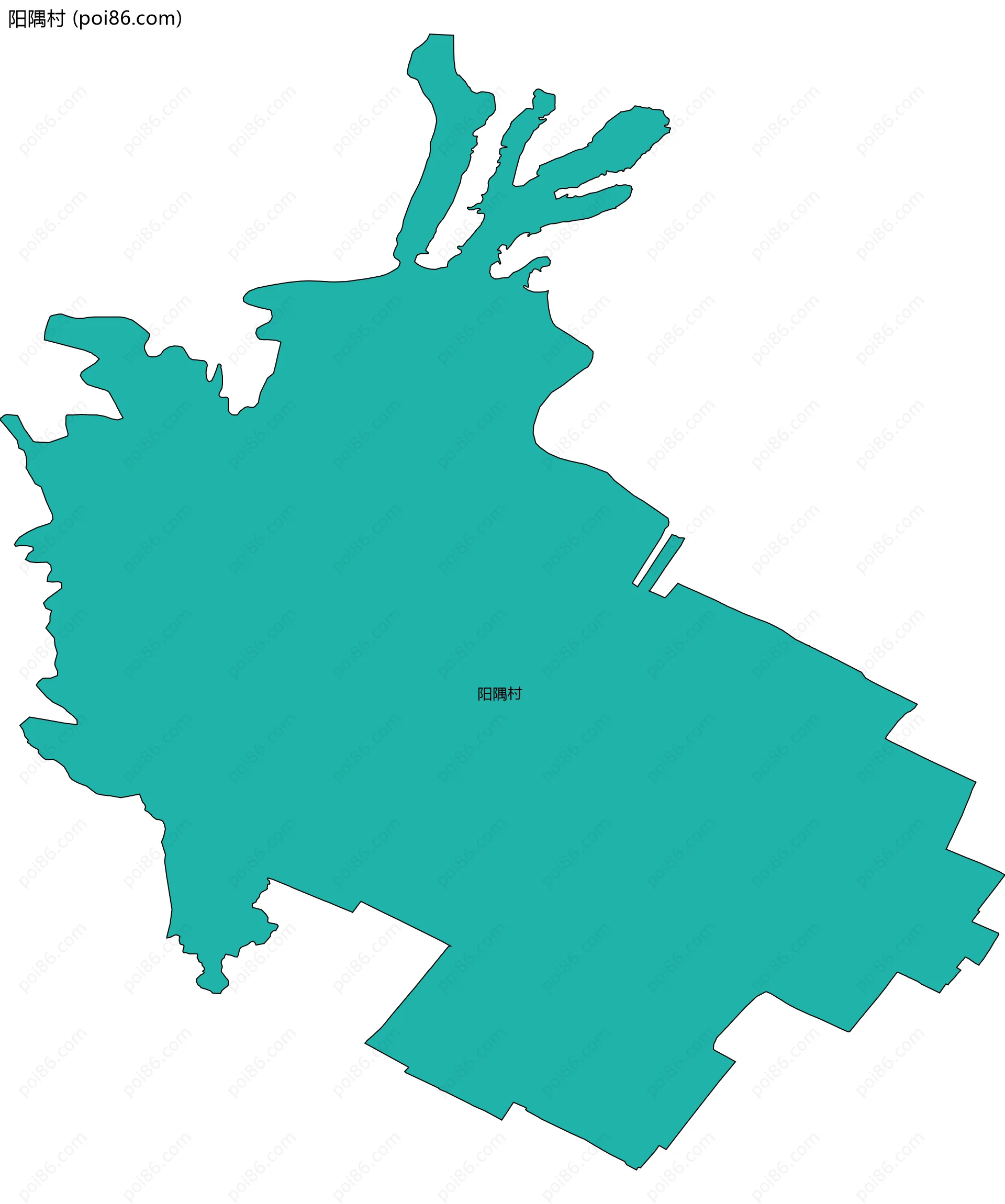 阳隅村边界地图