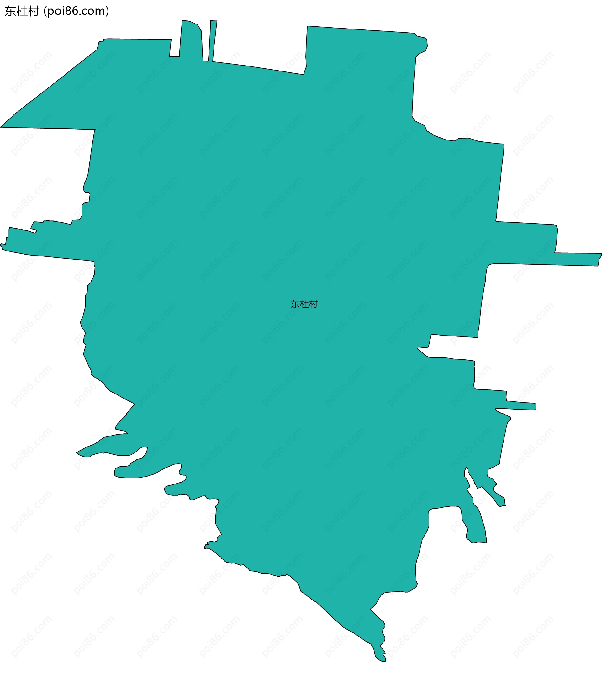 东杜村边界地图