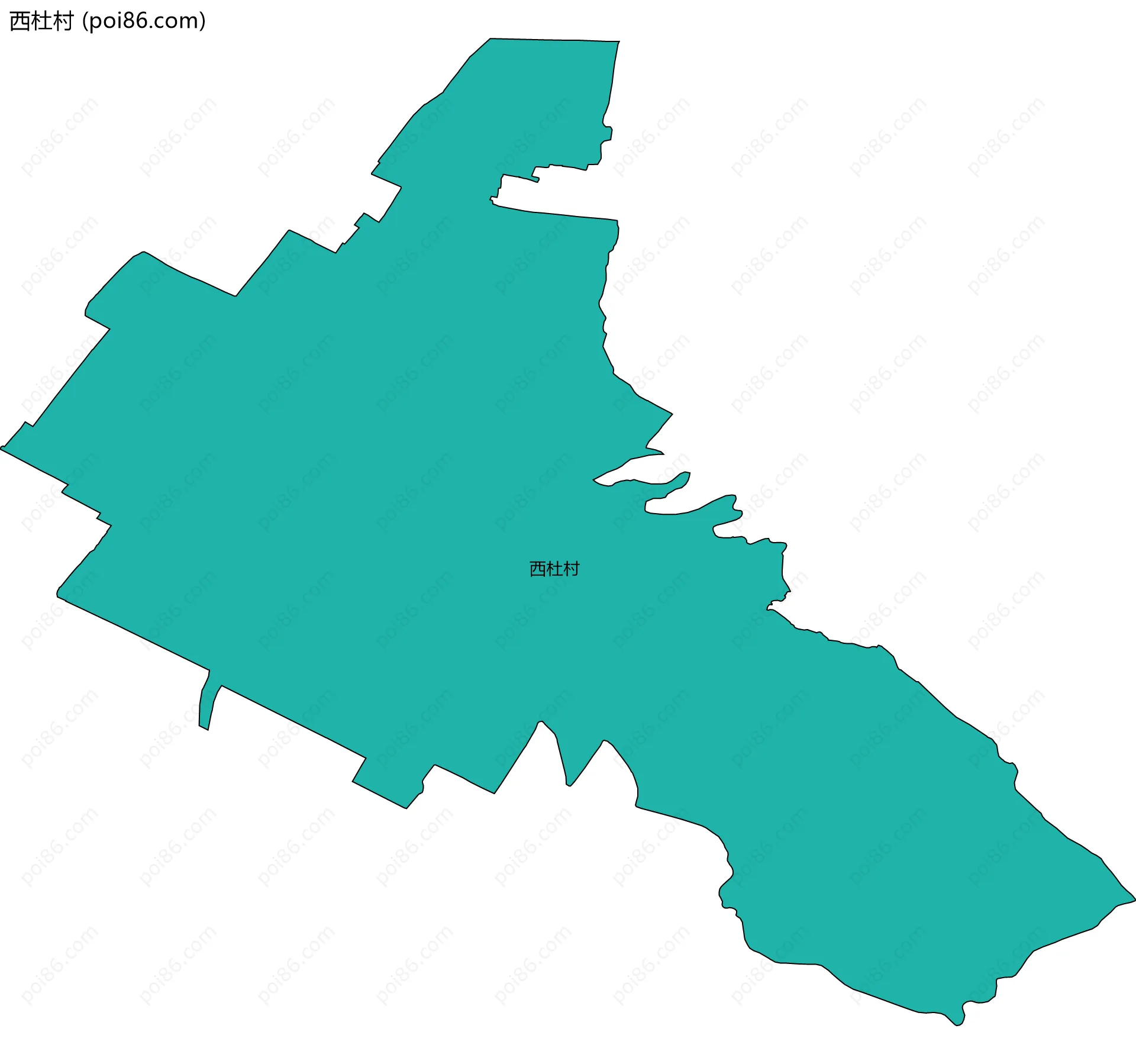 西杜村边界地图