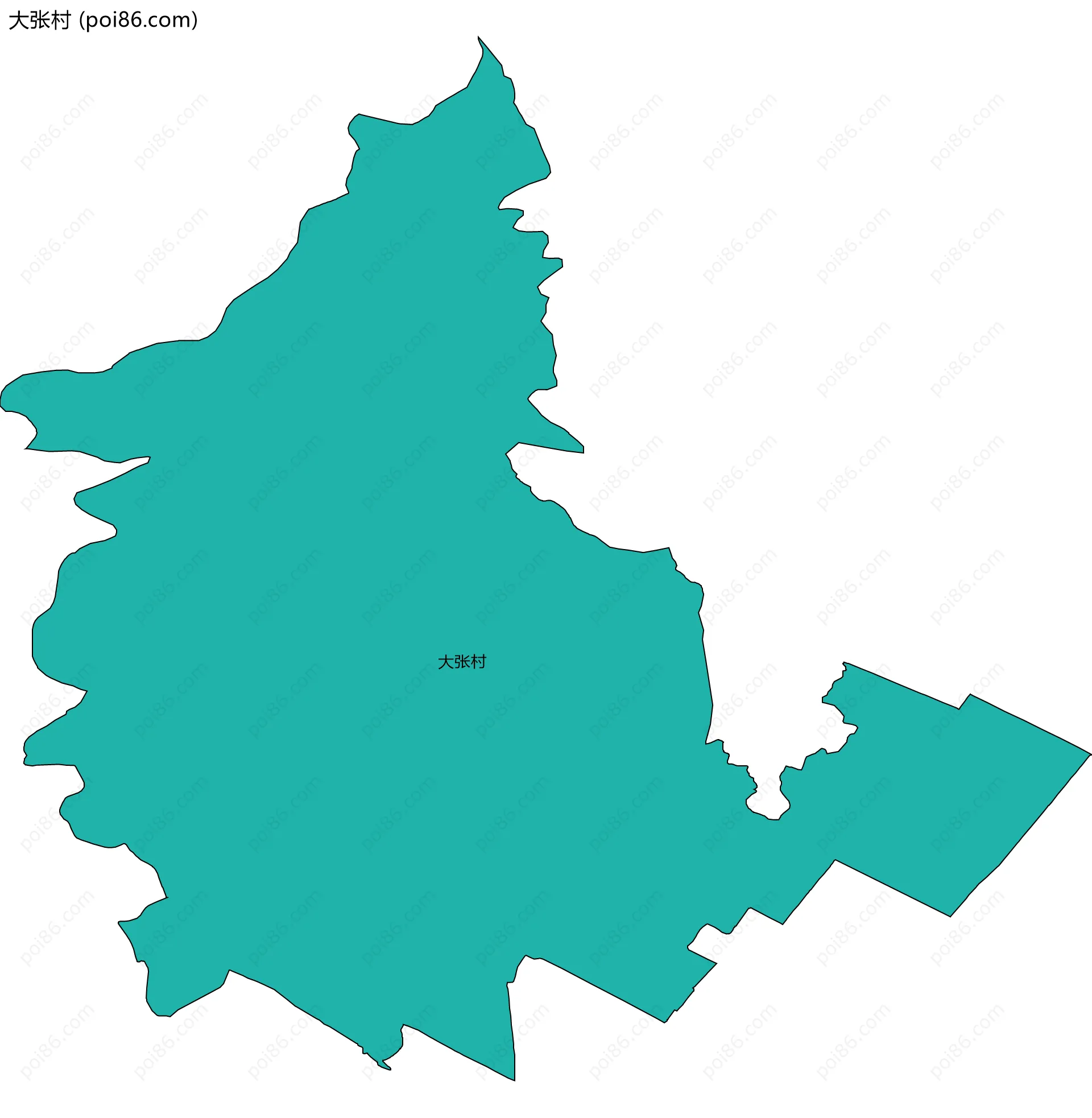 大张村边界地图