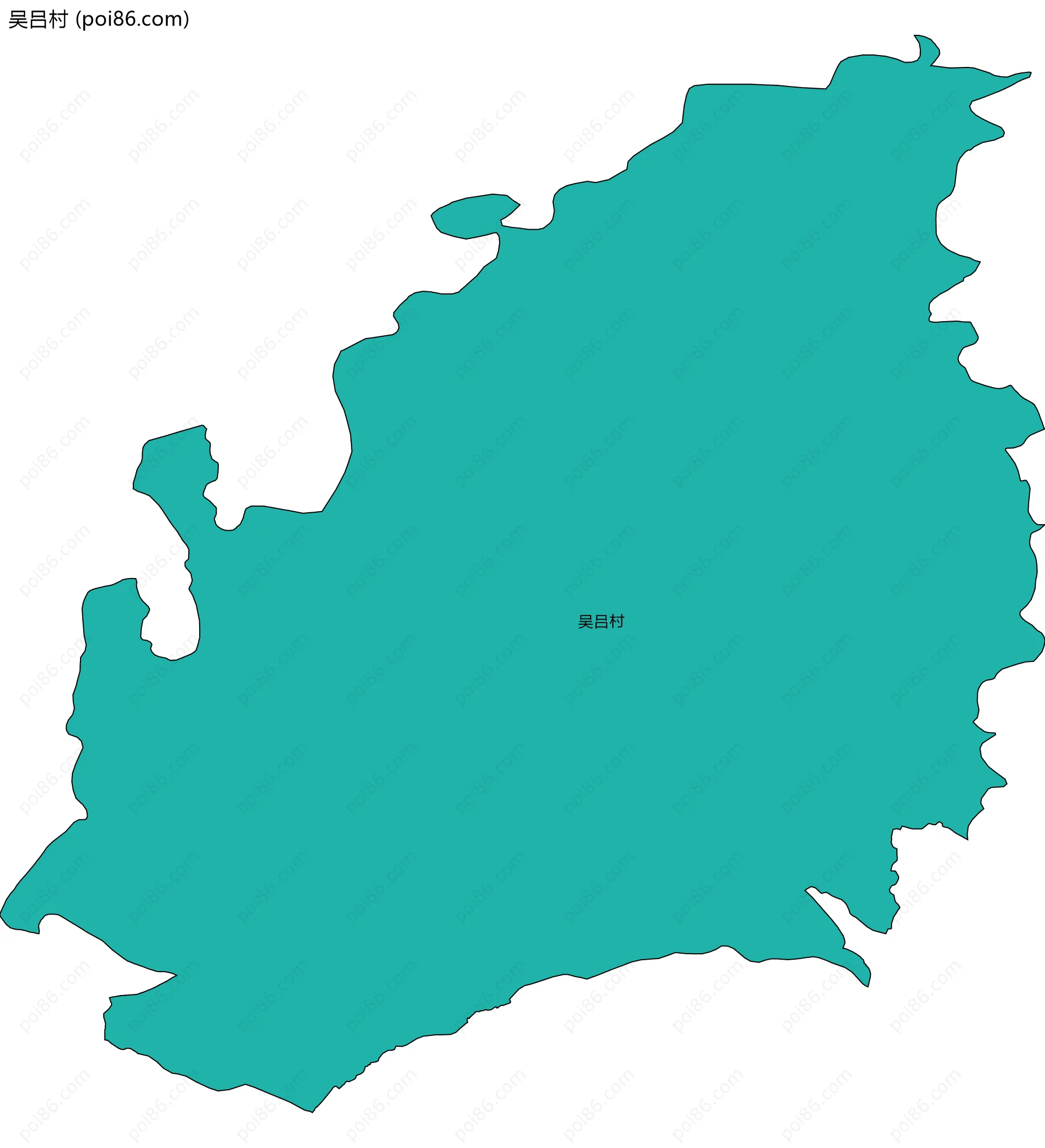 吴吕村边界地图