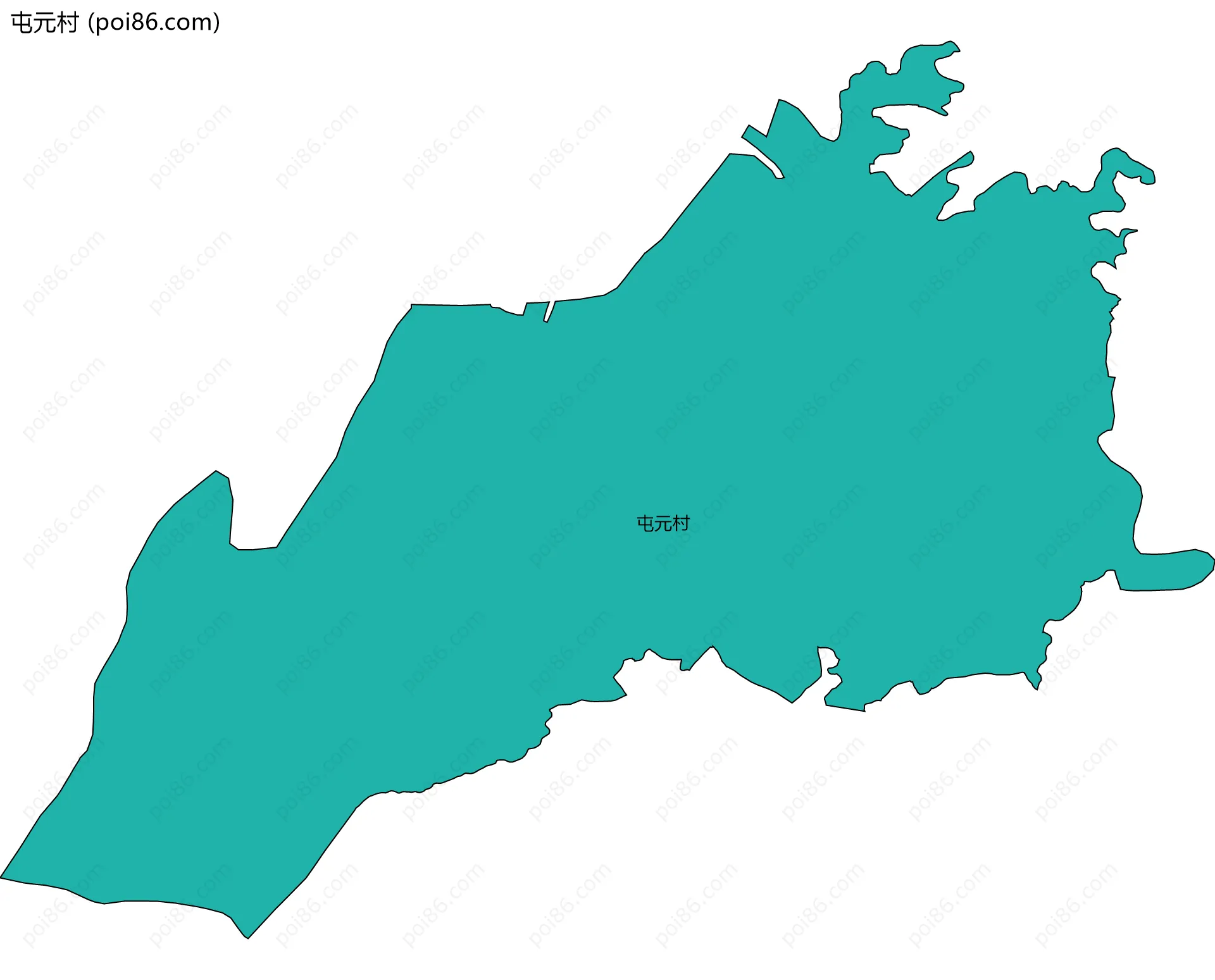 屯元村边界地图