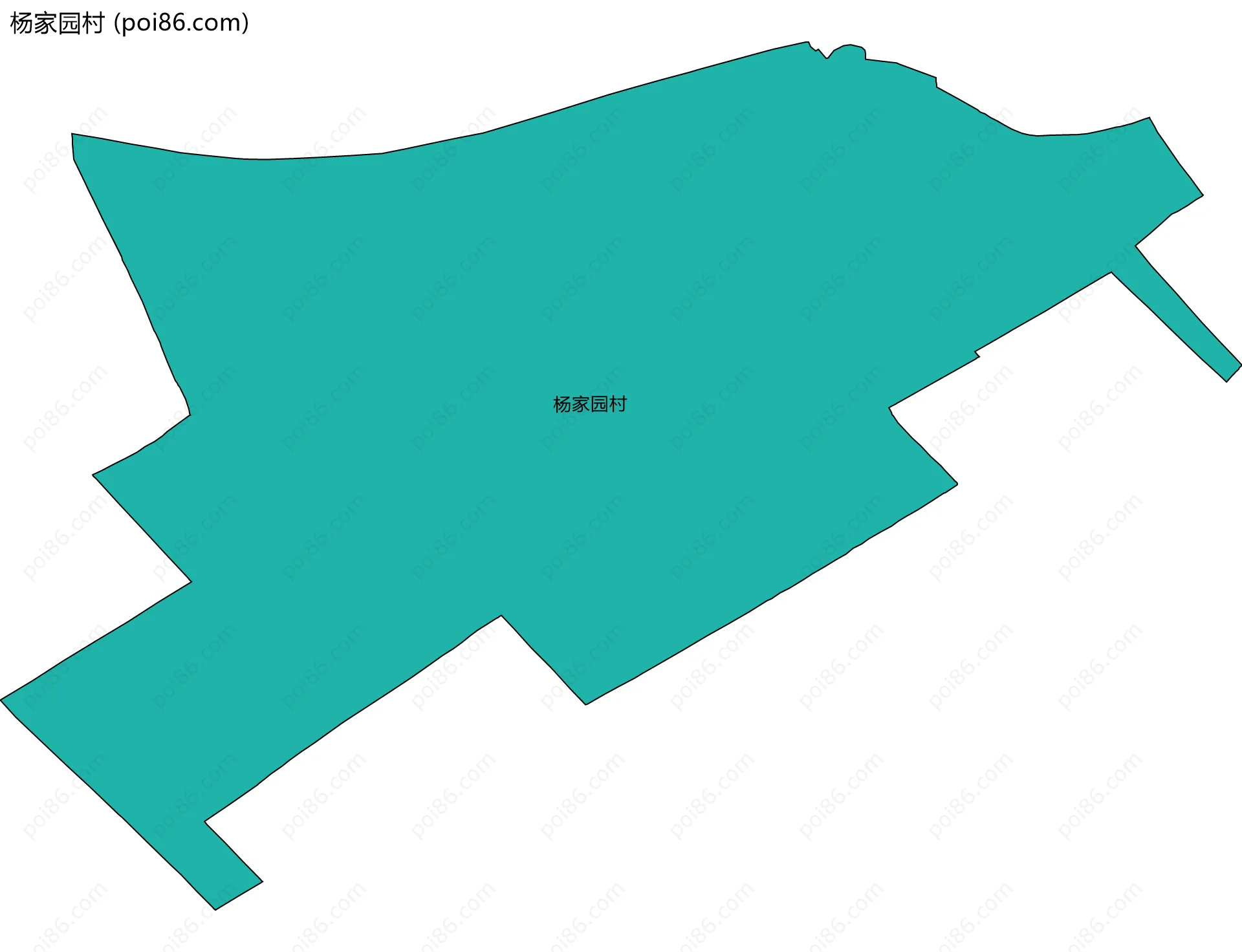杨家园村边界地图